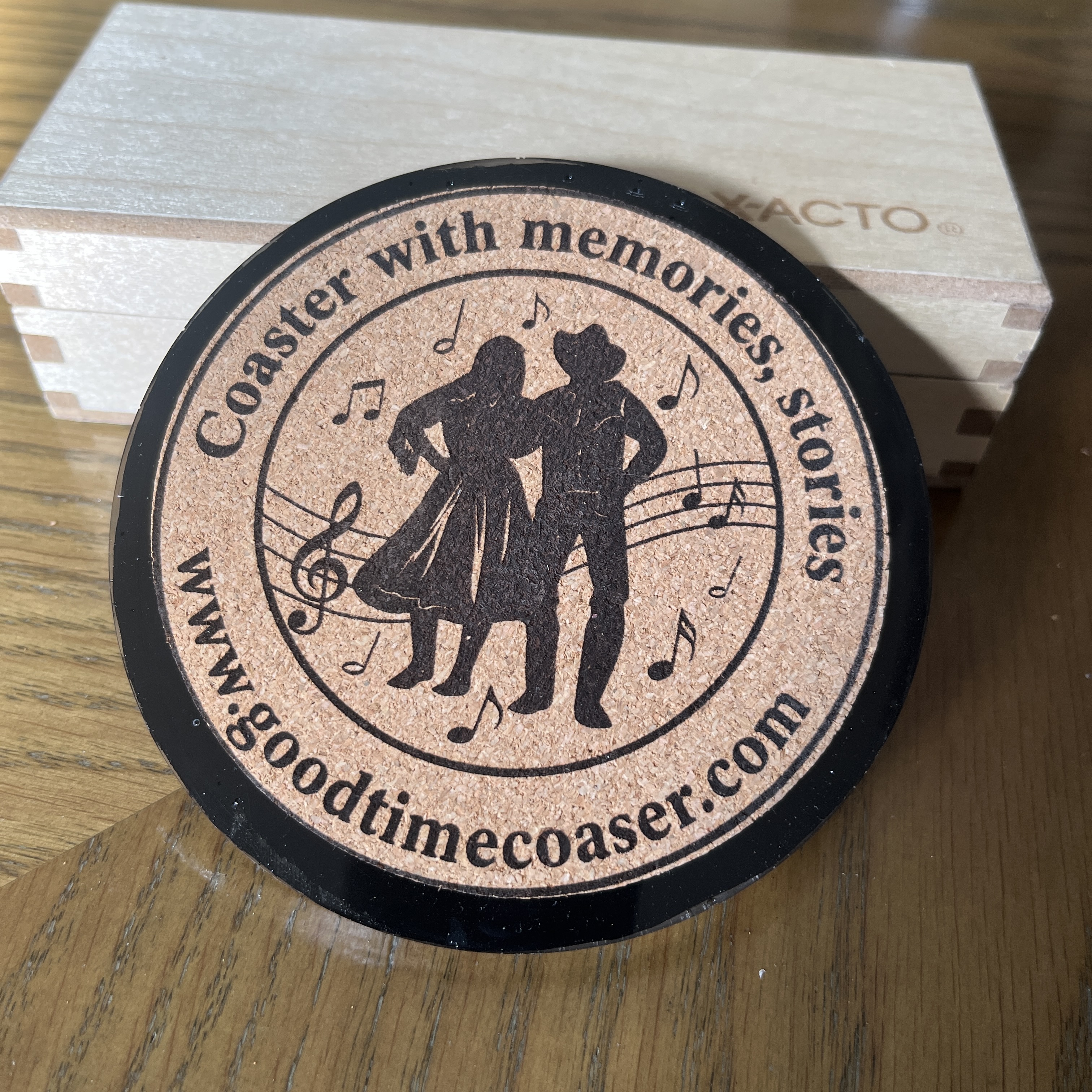 Handmade Vintage Vinyl Record Label Resin Coaster - Pat Boone — image 3
