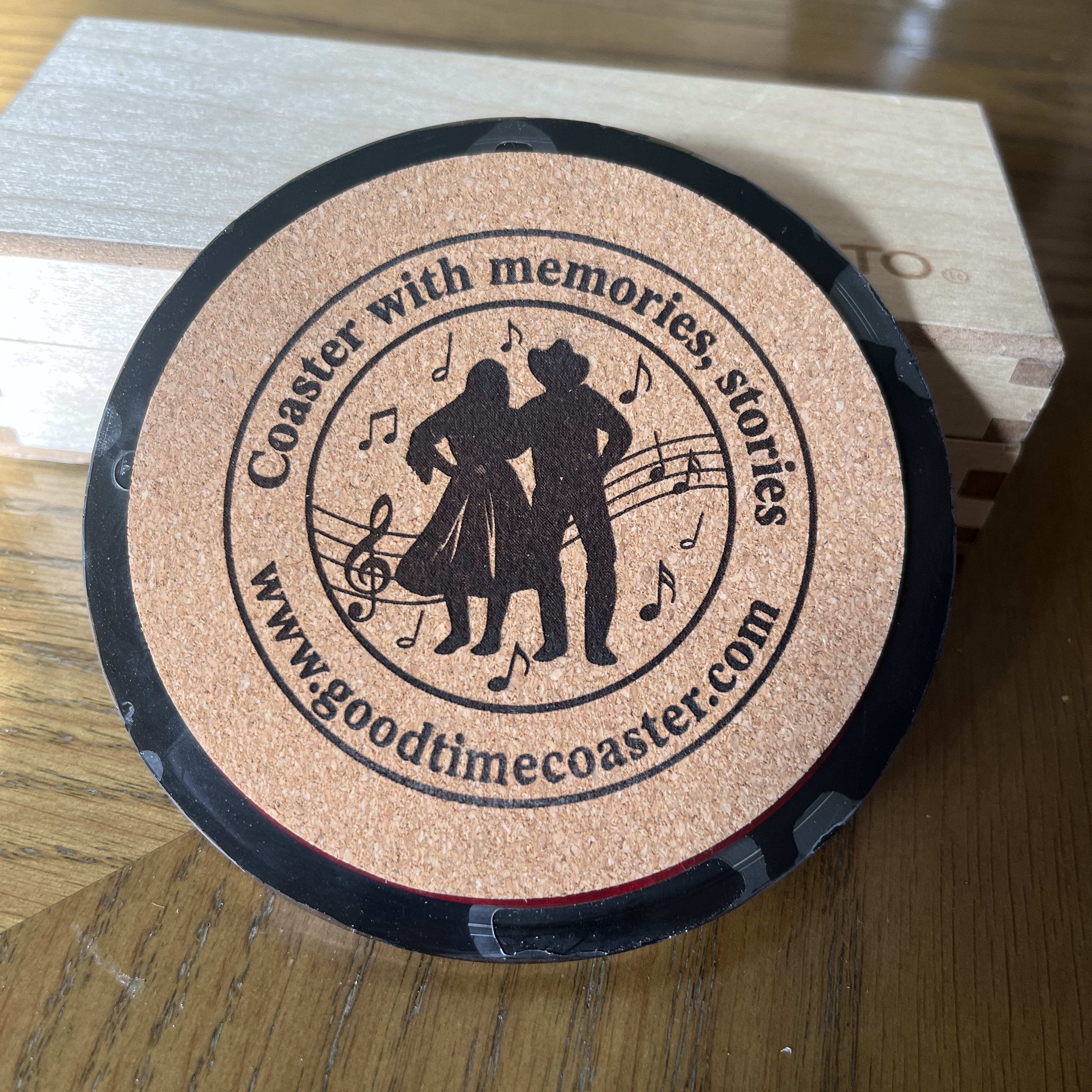 Handmade Vintage Vinyl Record Label Resin Coaster - Justin Wilson — image 3