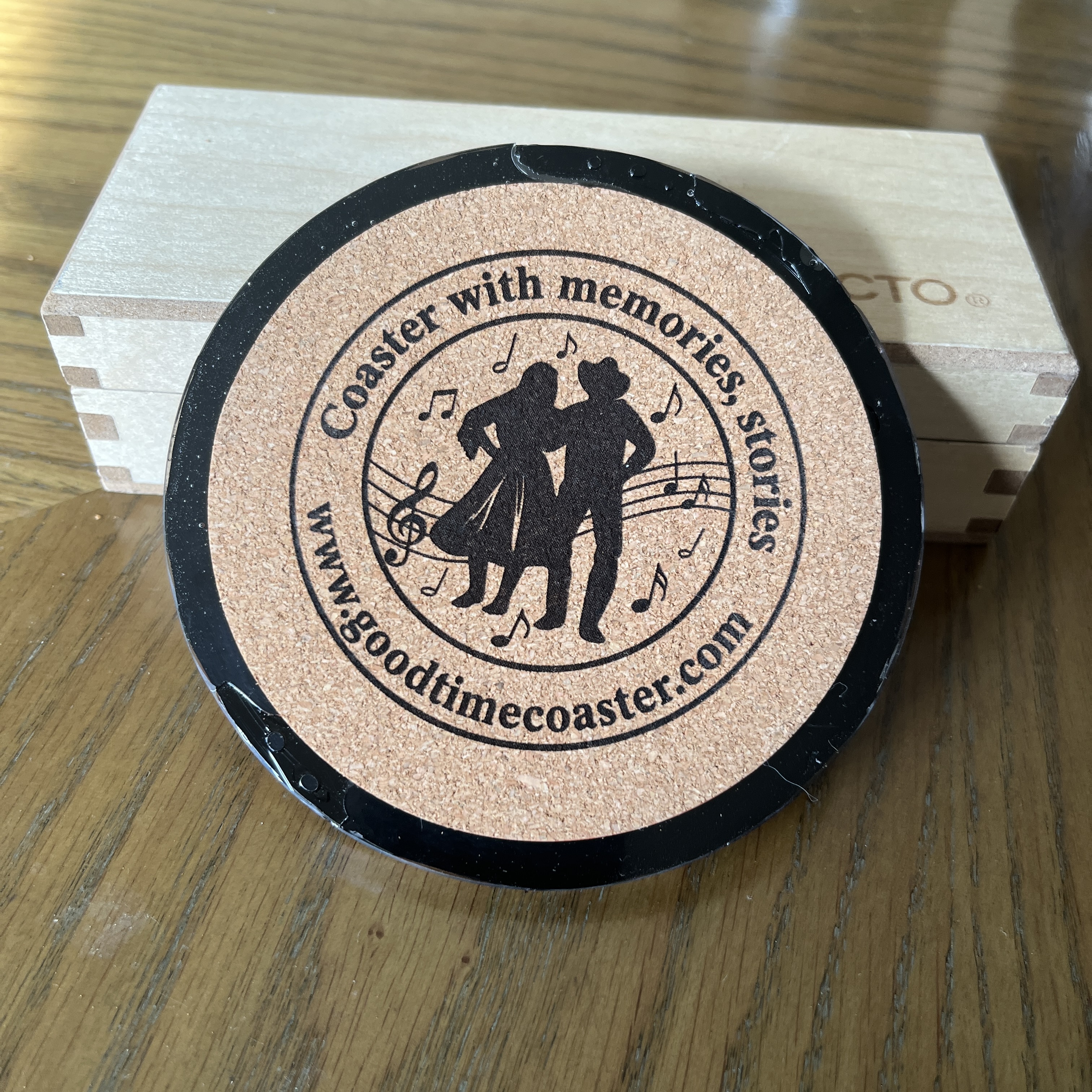 Handmade Vintage Vinyl Record Label Resin Coaster - Justin Wilson — image 3