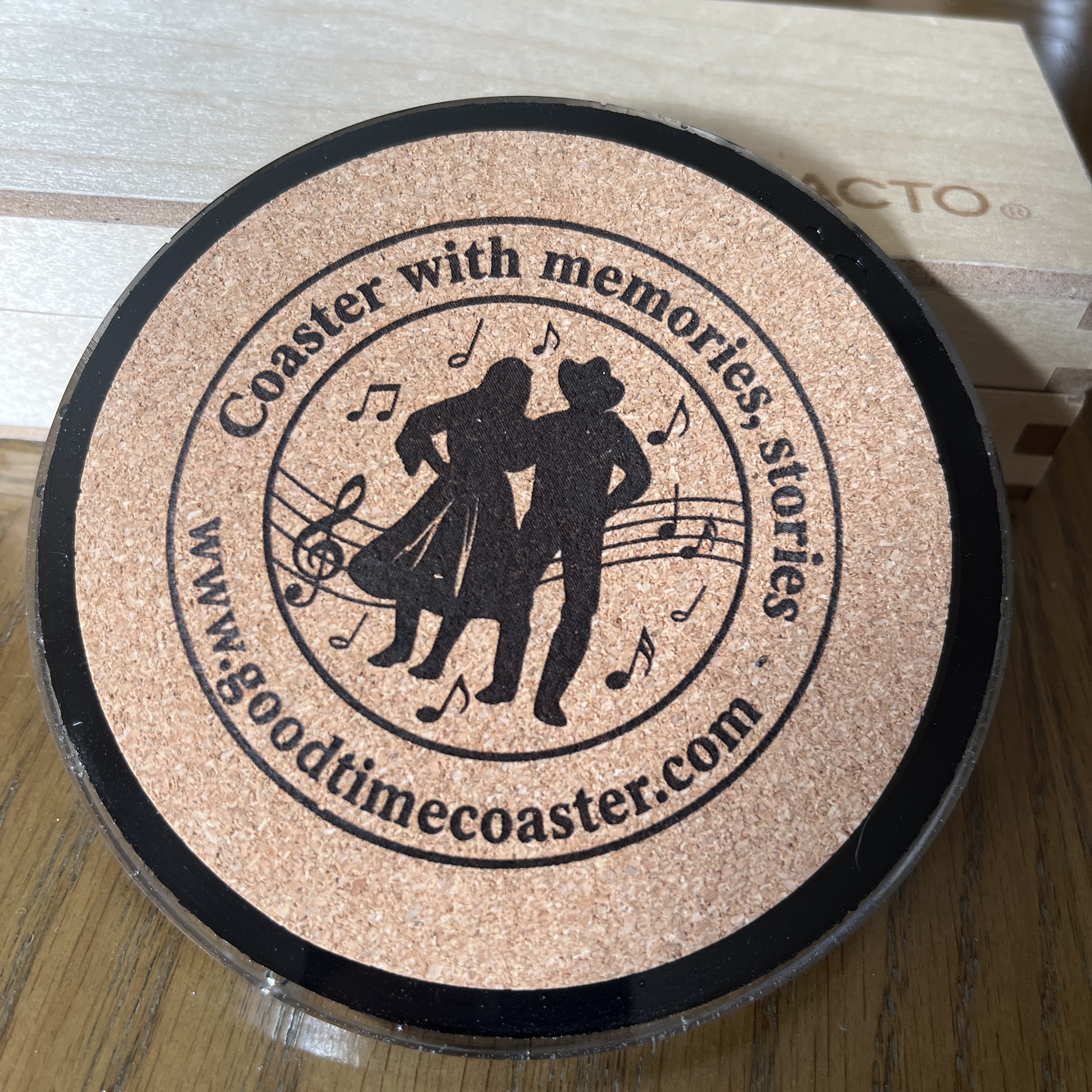 Handmade Vintage Vinyl Record Label Resin Coaster - Family Hour — image 3