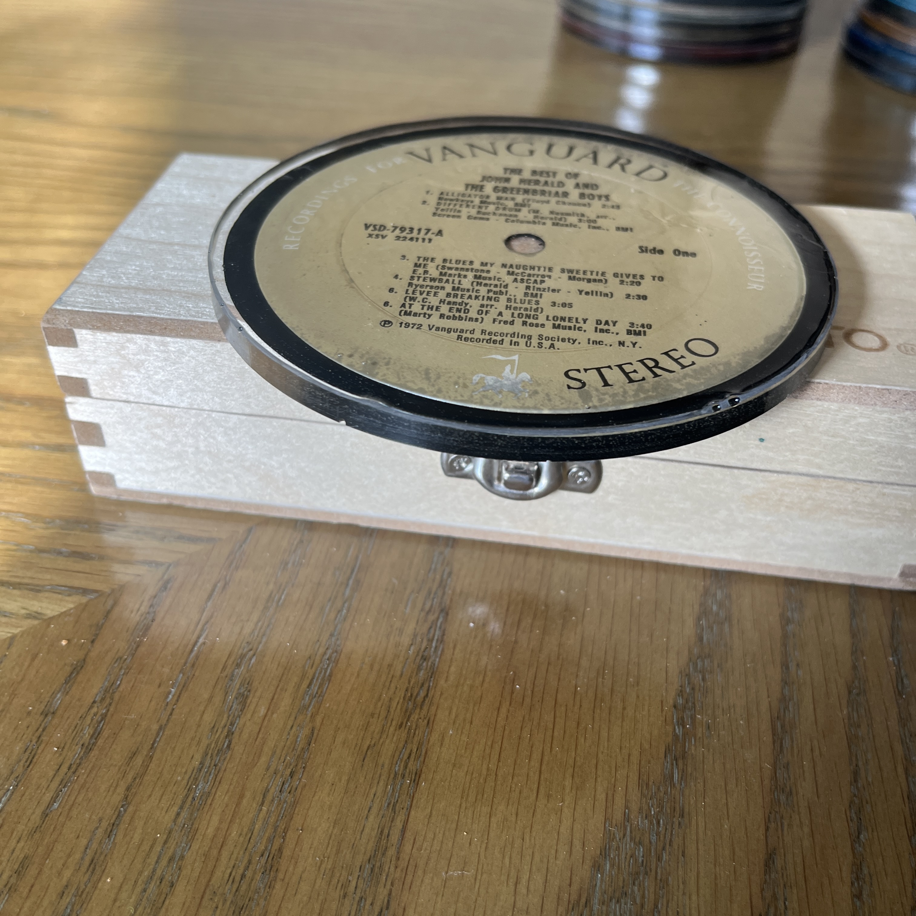 Handmade Vintage Vinyl Record Label Resin Coaster - 1972 — image 2