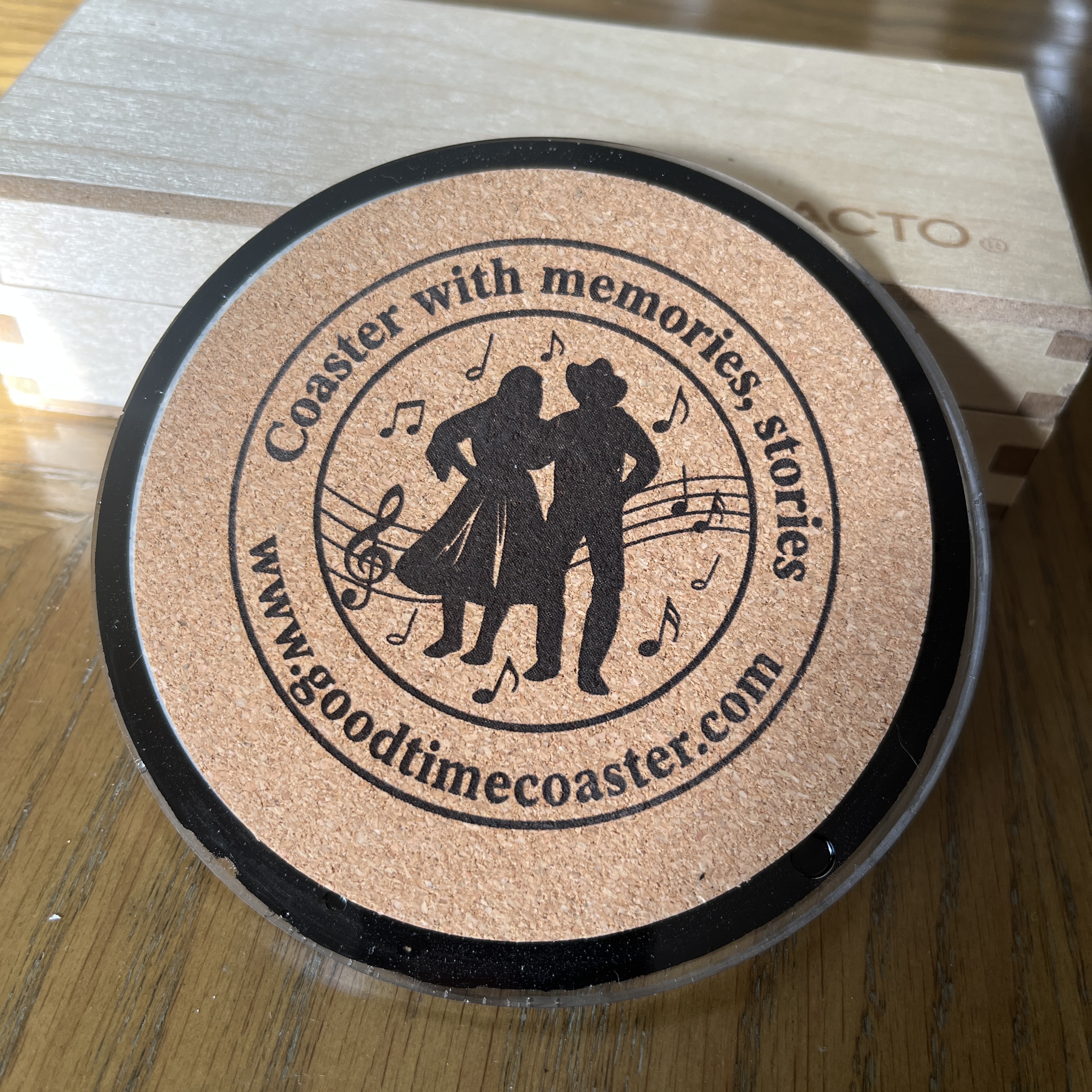 Handmade Vintage Vinyl Record Label Resin Coaster - Offenbach — image 3