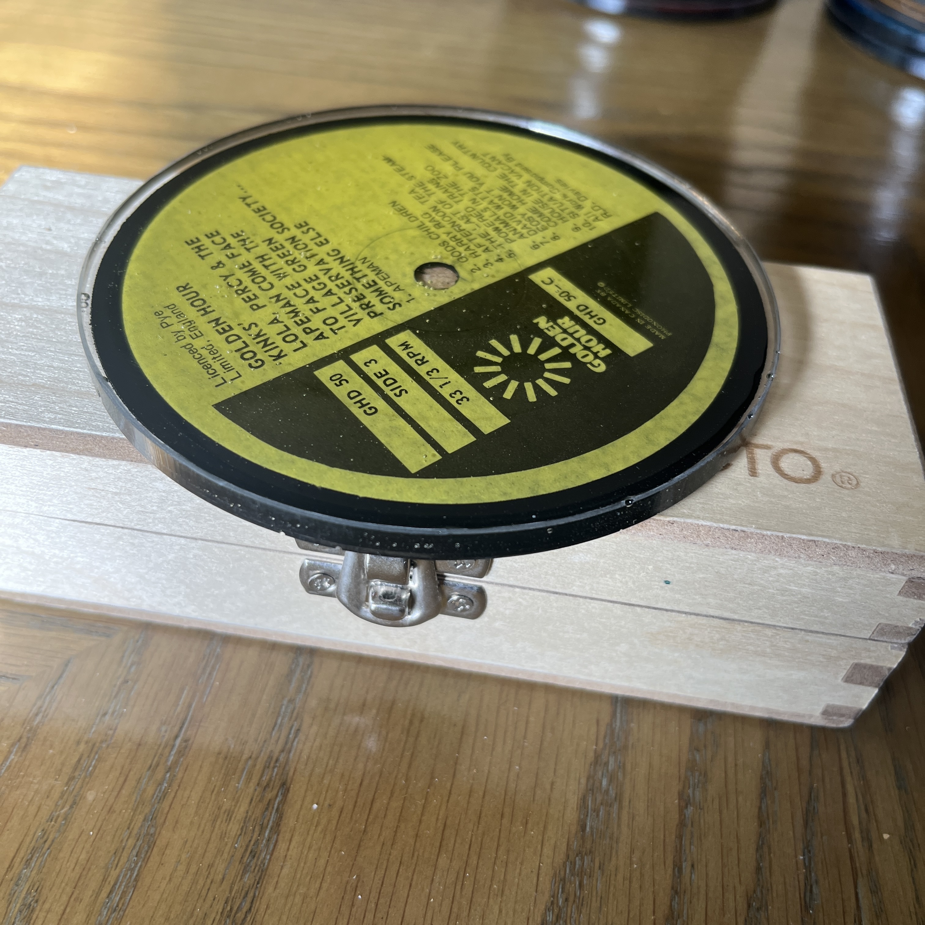 Handmade Vintage Vinyl Record Label Resin Coaster - The Kinks — image 2