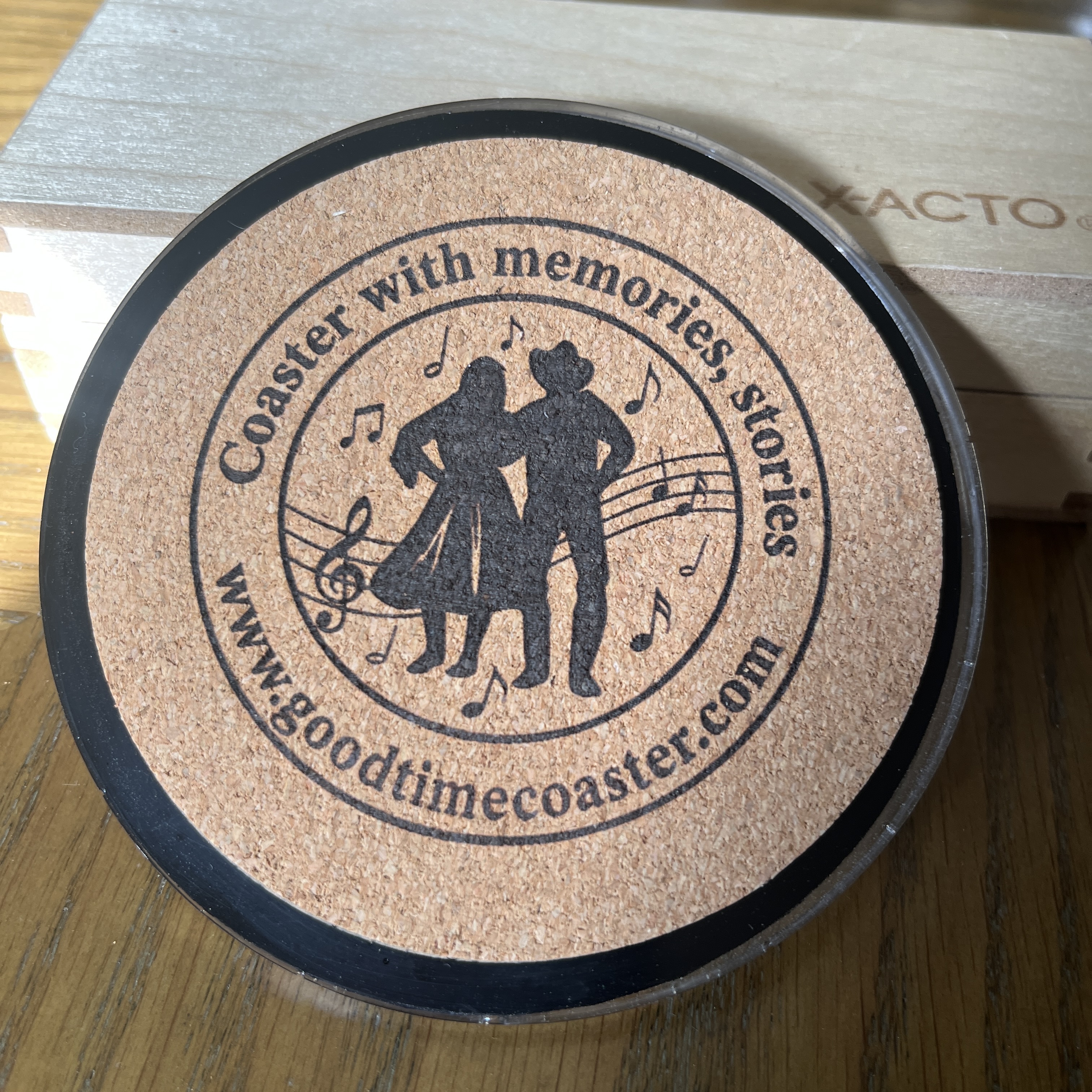 Handmade Vintage Vinyl Record Label Resin Coaster - Fred Geiger — image 3