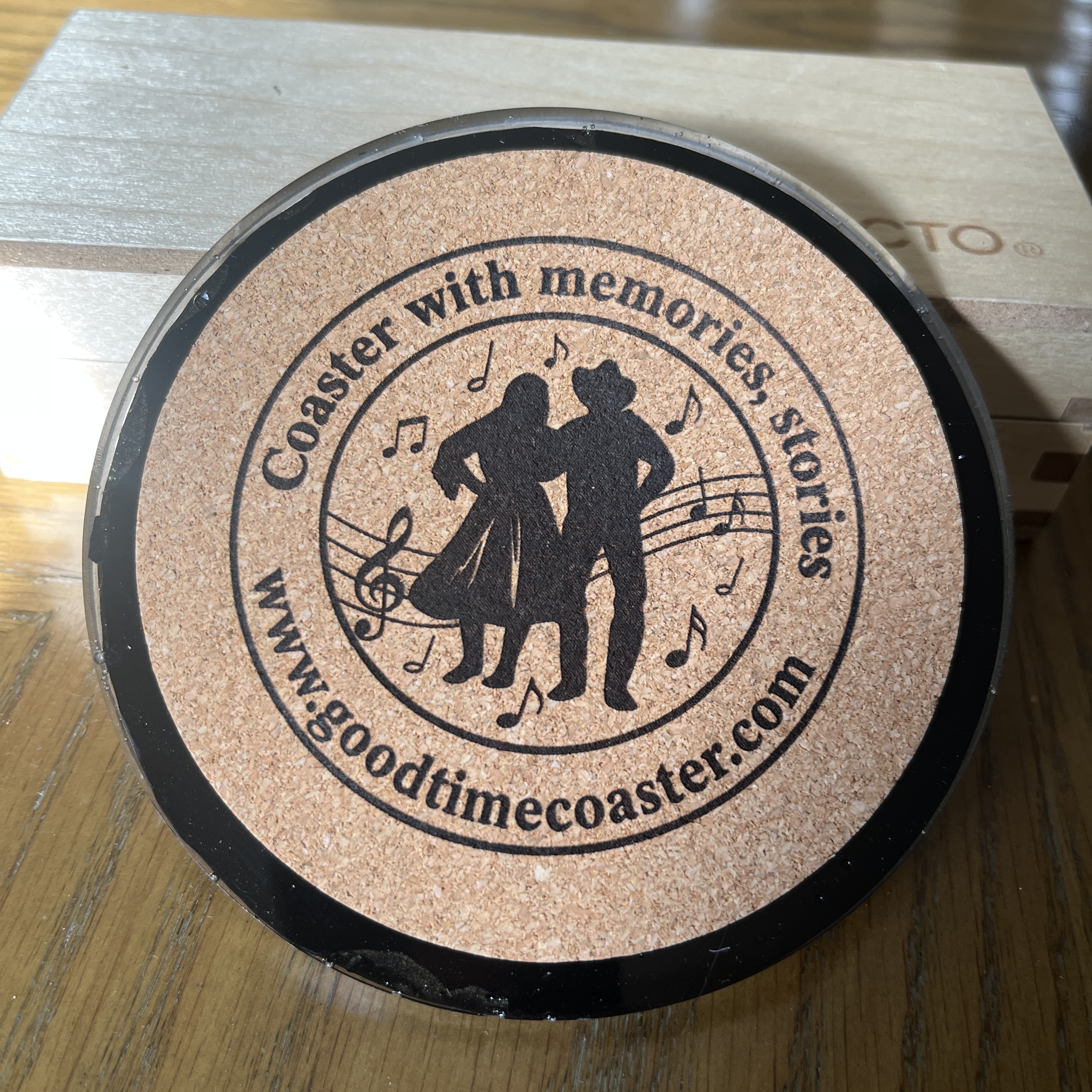 Handmade Vintage Vinyl Record Label Resin Coaster - Charles Harrison — image 3