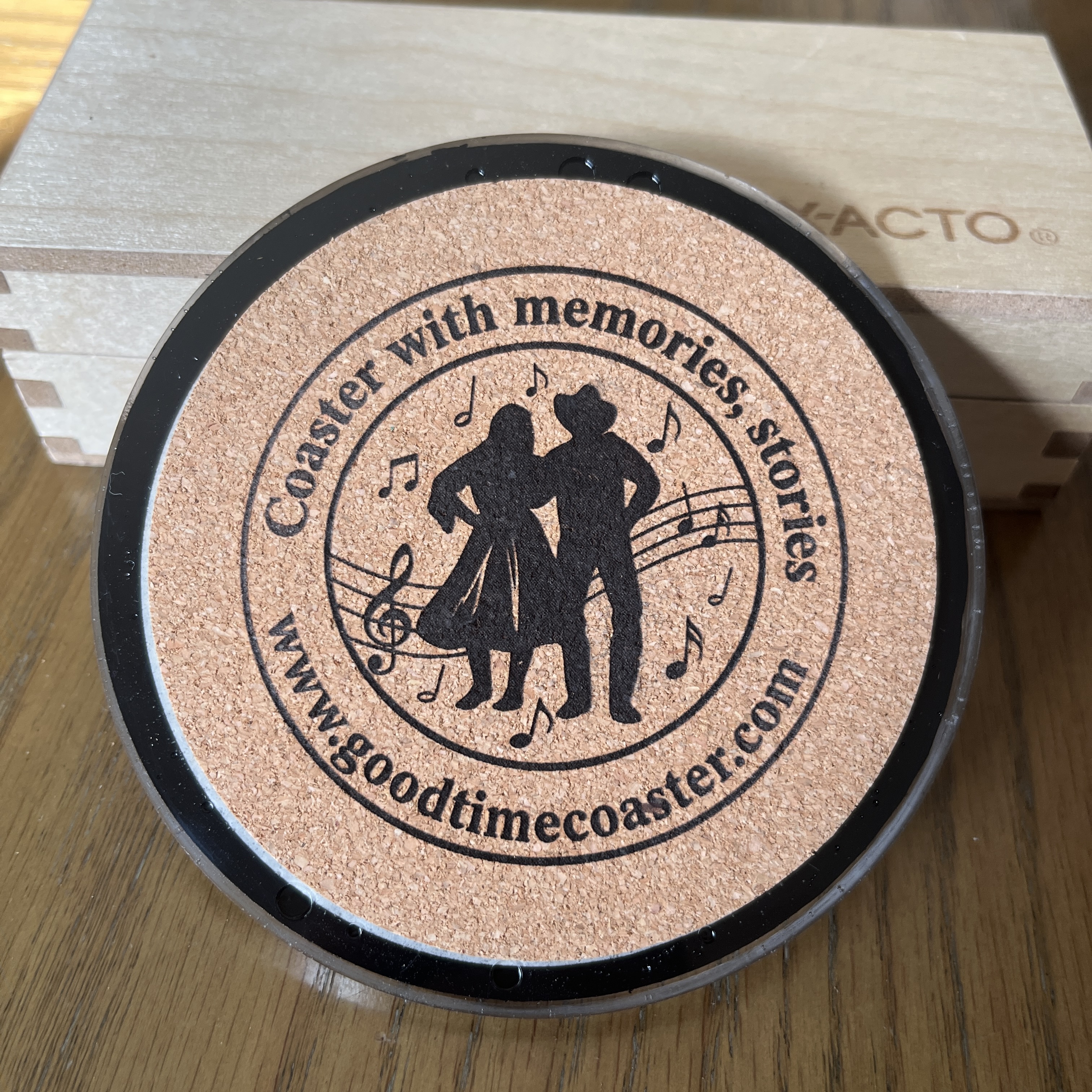 Handmade Vintage Vinyl Record Label Resin Coaster — image 3
