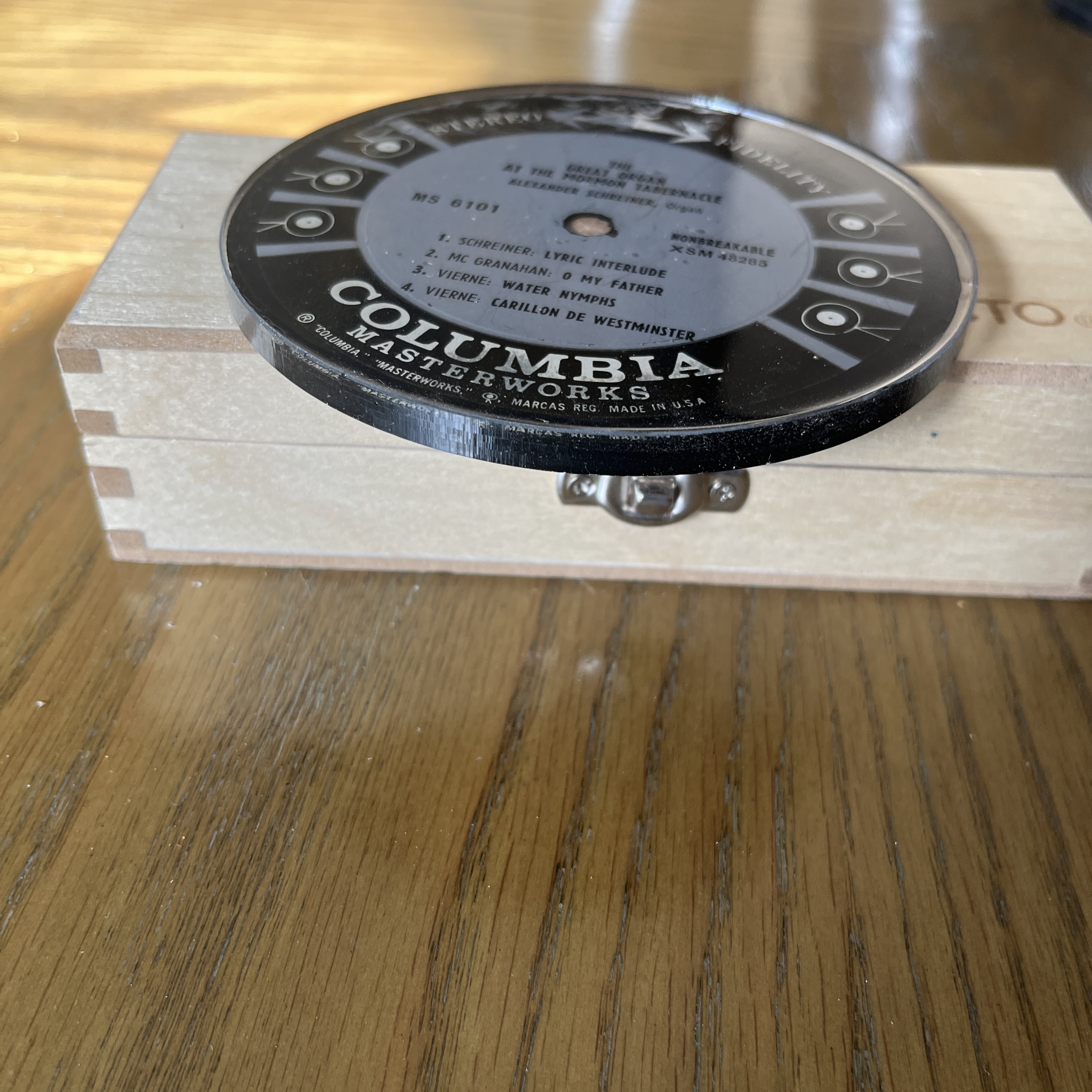 Handmade Vintage Vinyl Record Label Resin Coaster — image 2