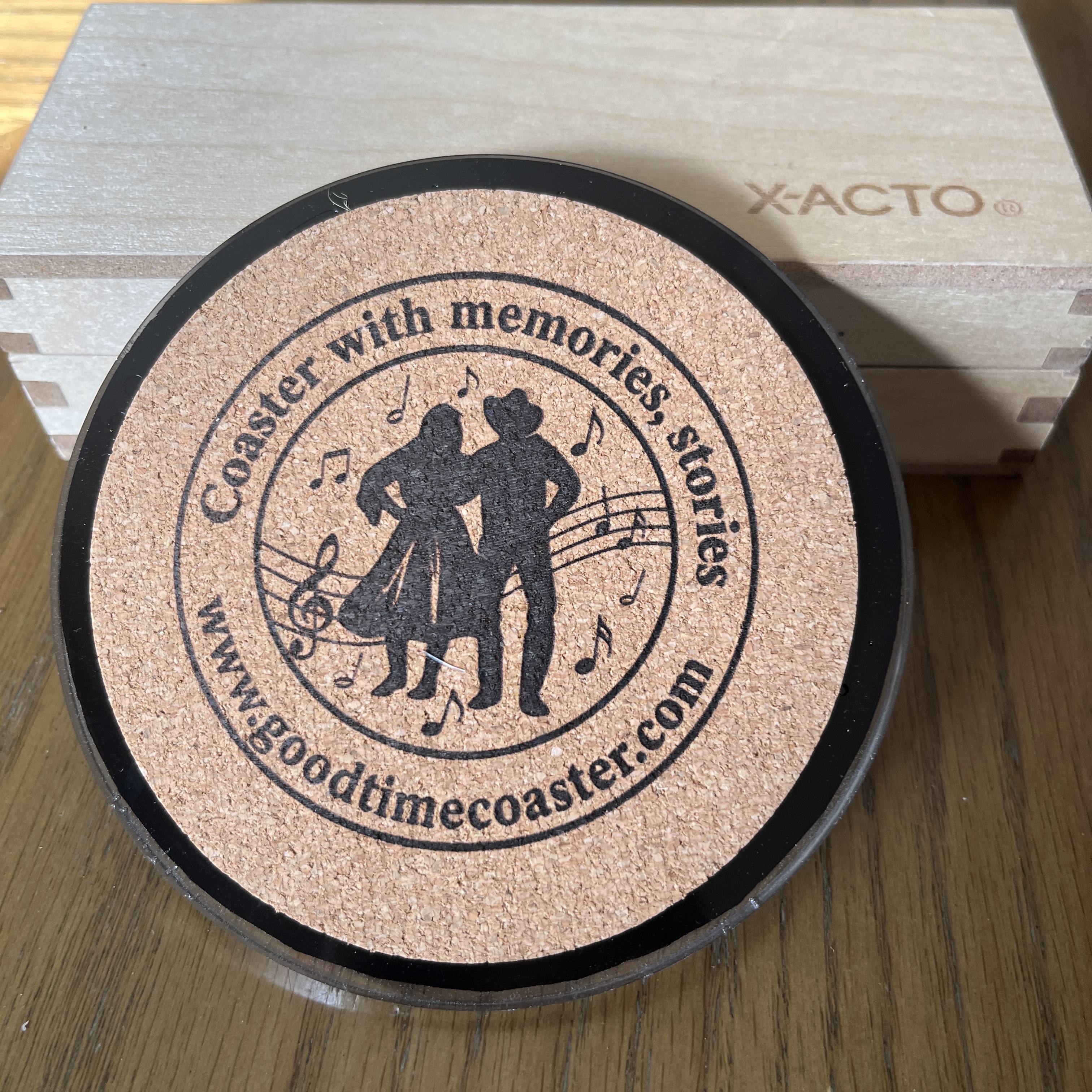 Handmade Vintage Vinyl Record Label Resin Coaster — image 3