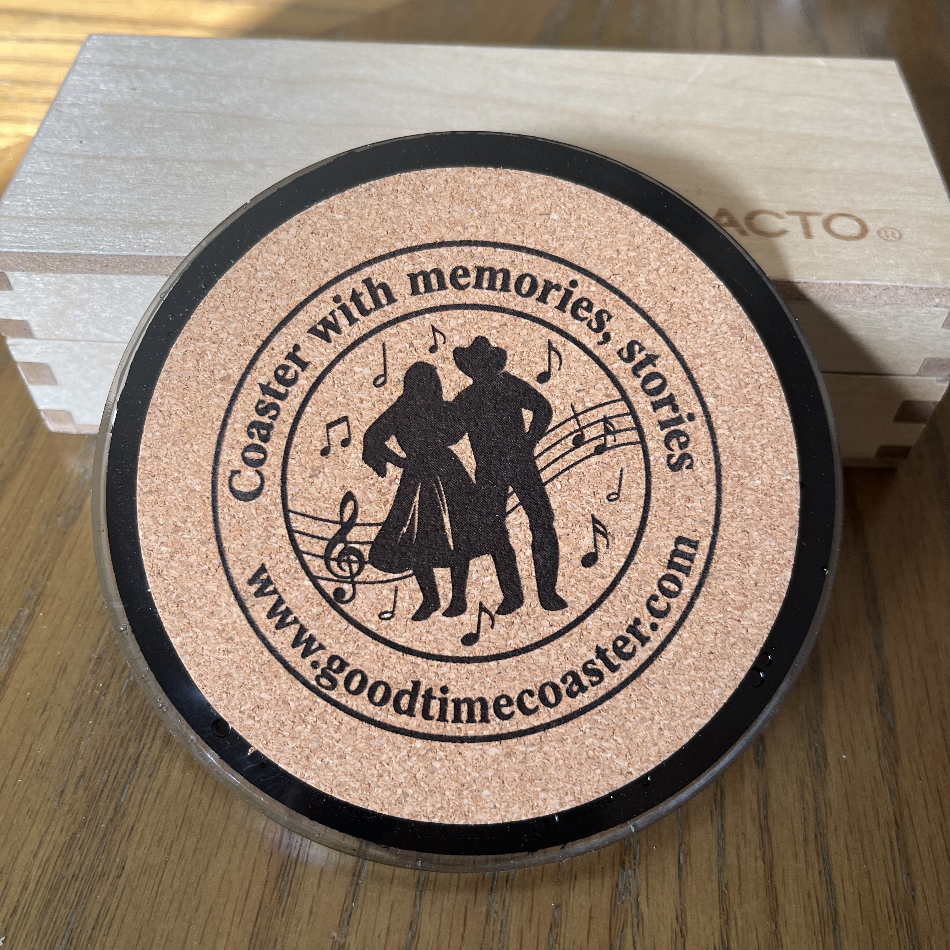 Handmade Vintage Vinyl Record Label Resin Coaster — image 3