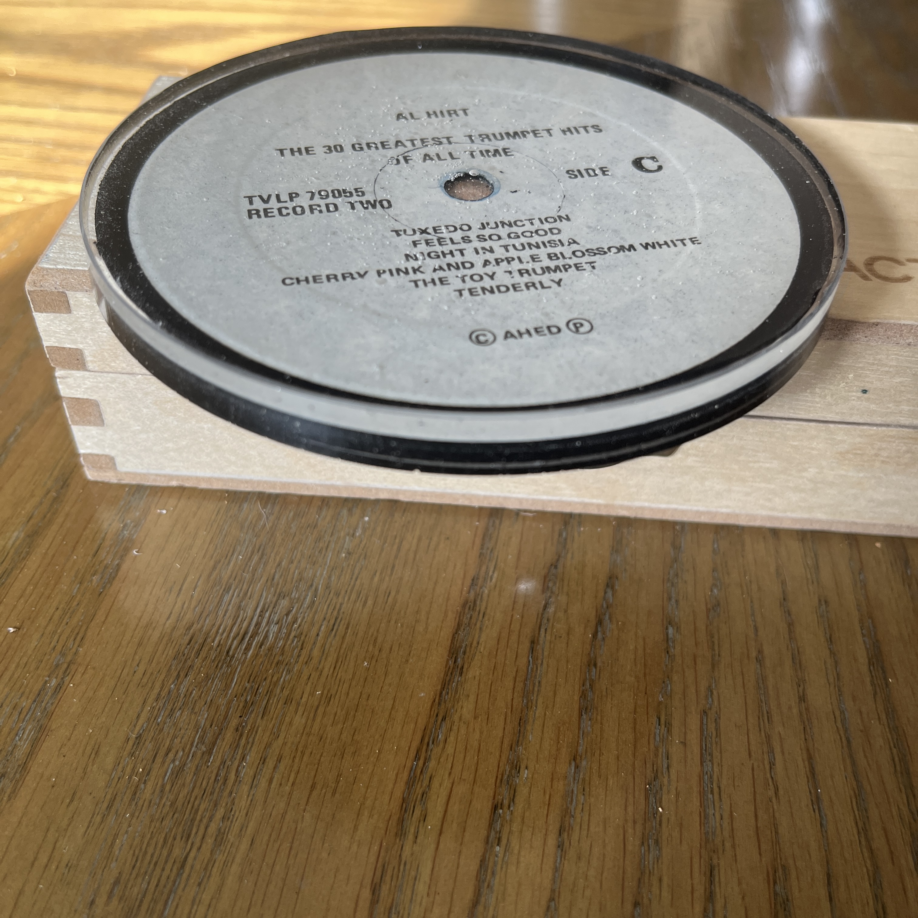 Handmade Vintage Vinyl Record Label Resin Coaster - Al Hirt — image 2