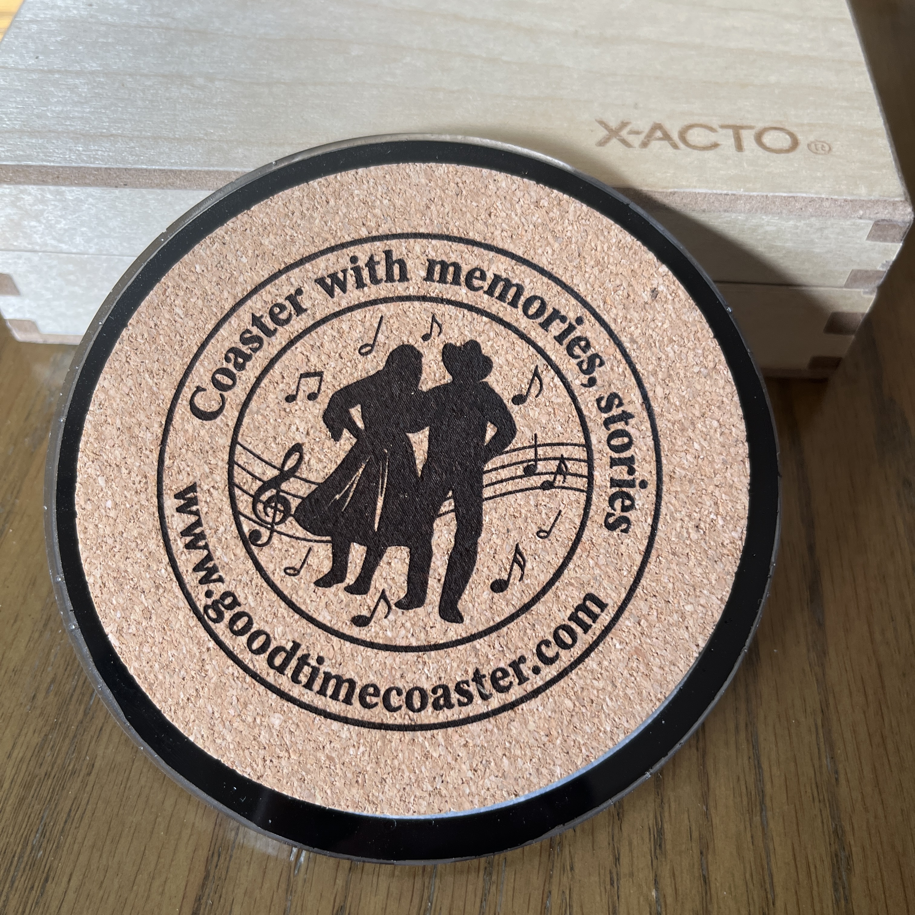 Handmade Vintage Vinyl Record Label Resin Coaster - Tamalpais Exchange — image 3
