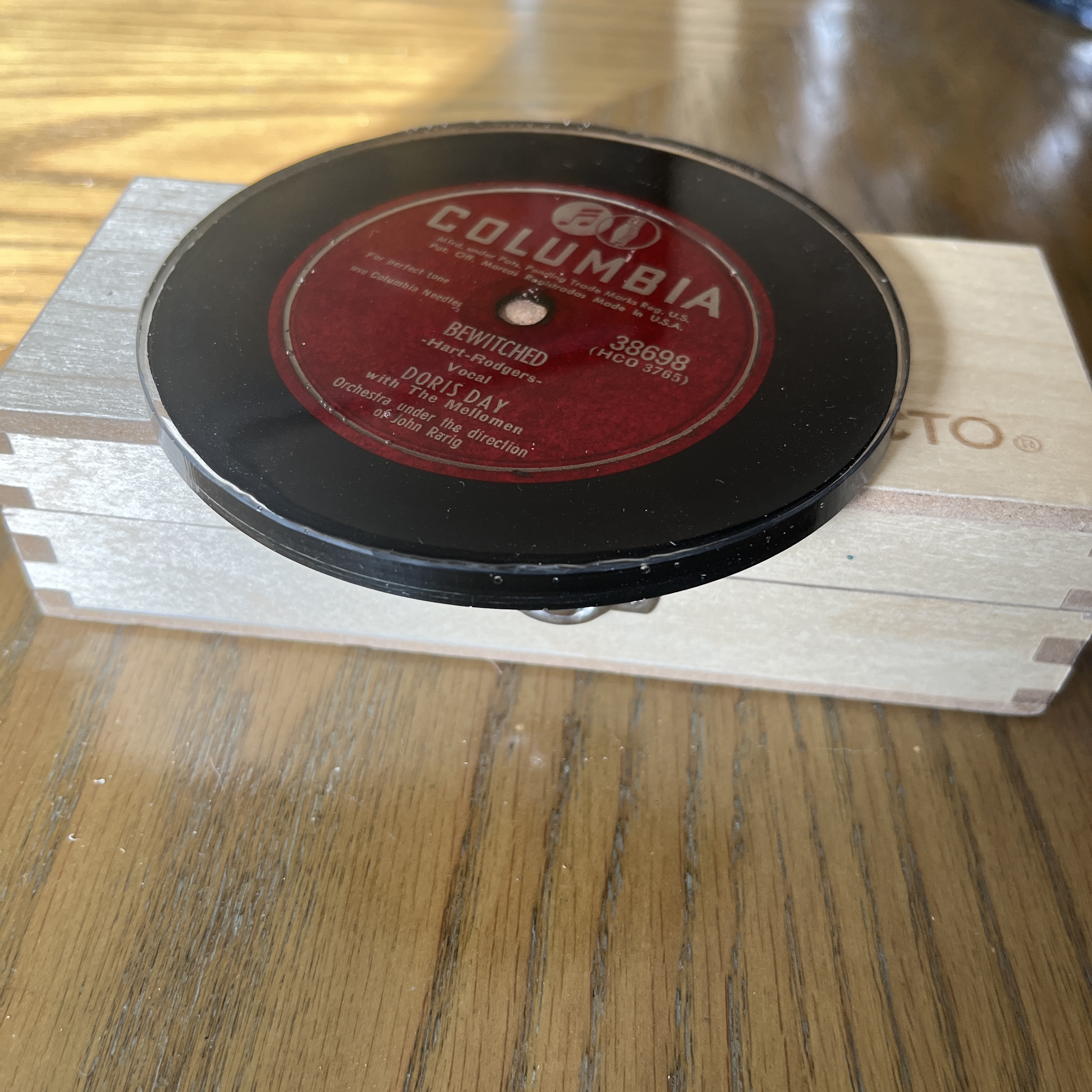 Handmade Vintage Vinyl Record Label Resin Coaster - Bewitched — image 2
