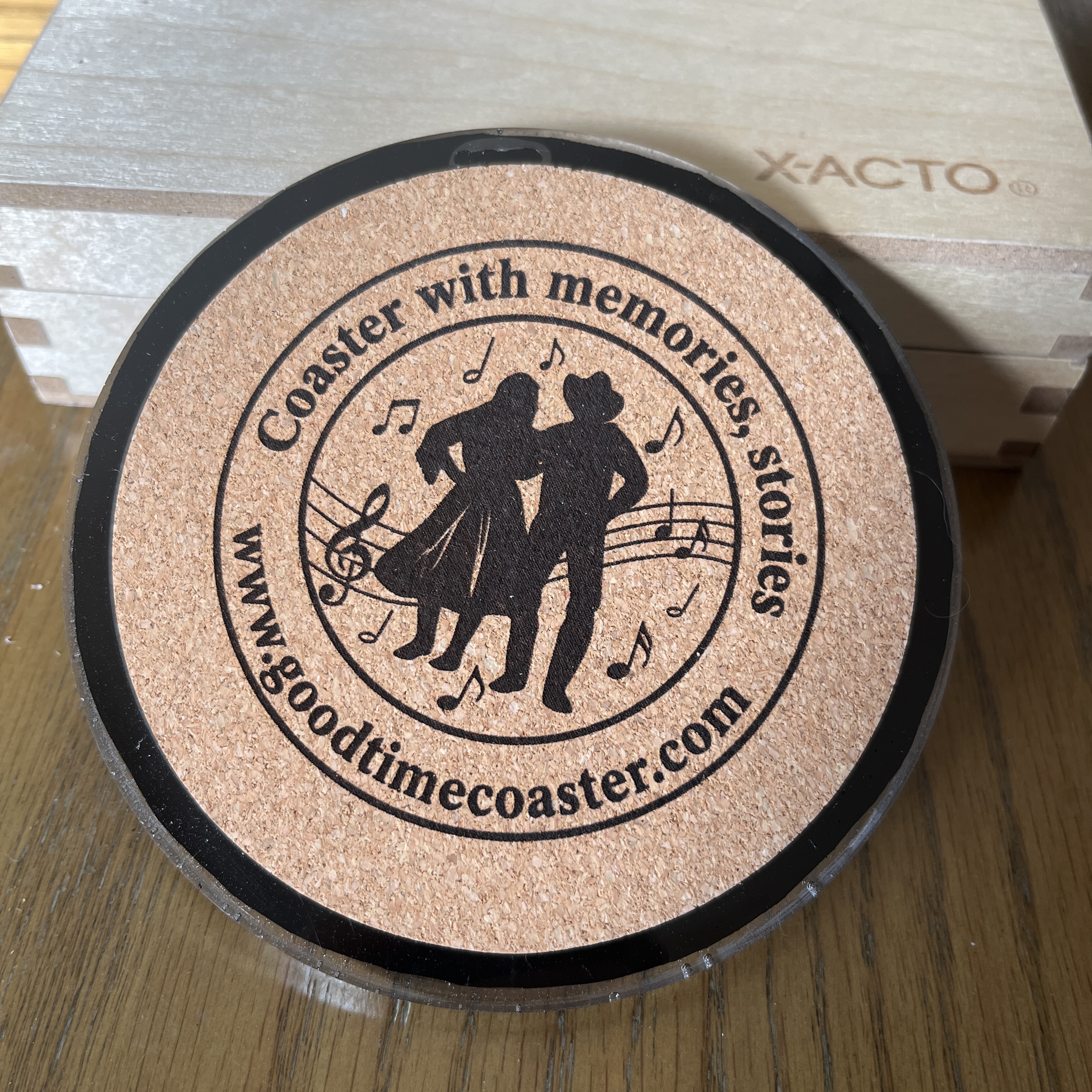 Handmade Vintage Vinyl Record Label Resin Coaster - Mickey Gilley — image 3