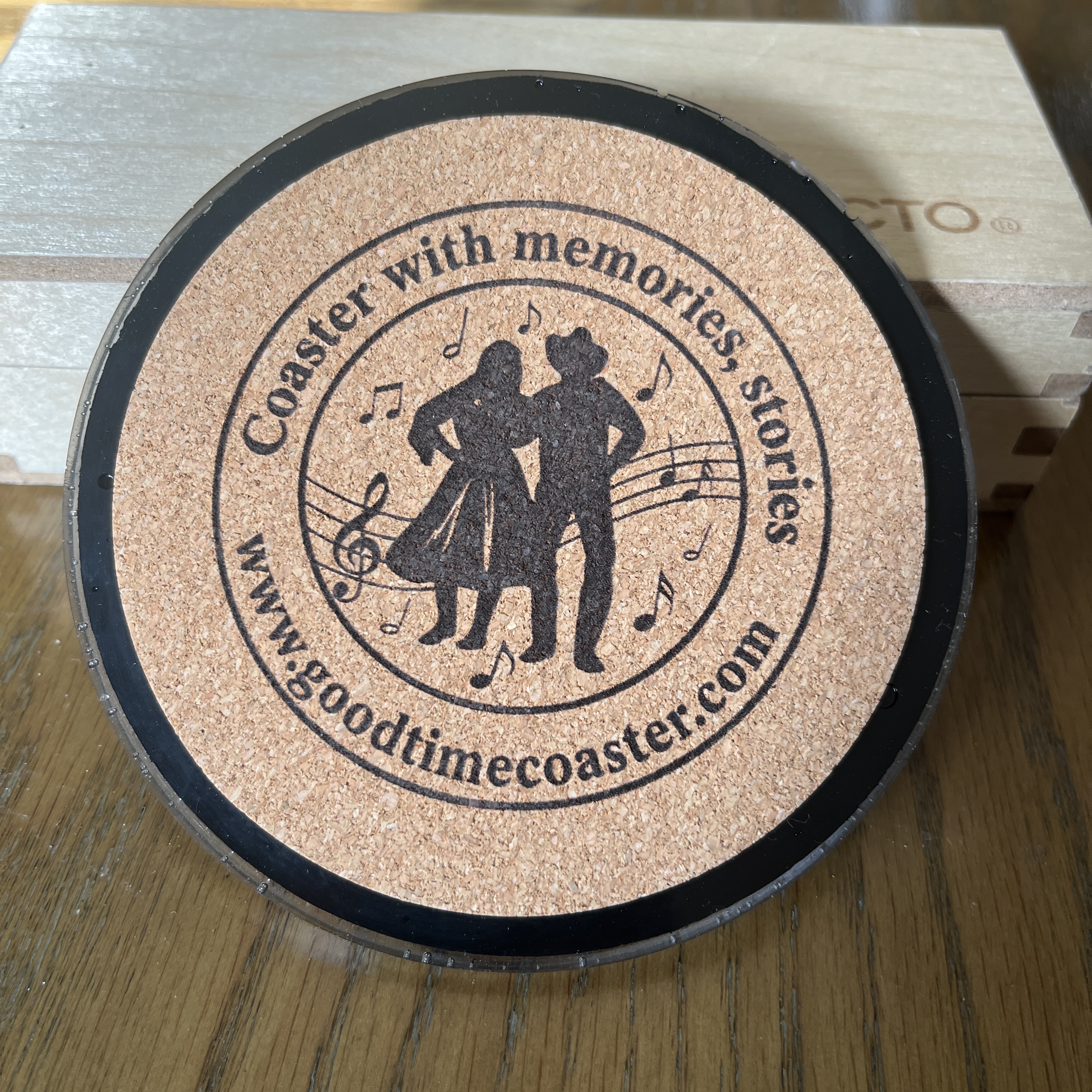Handmade Vintage Vinyl Record Label Resin Coaster - The Most Popular Guitar — image 3