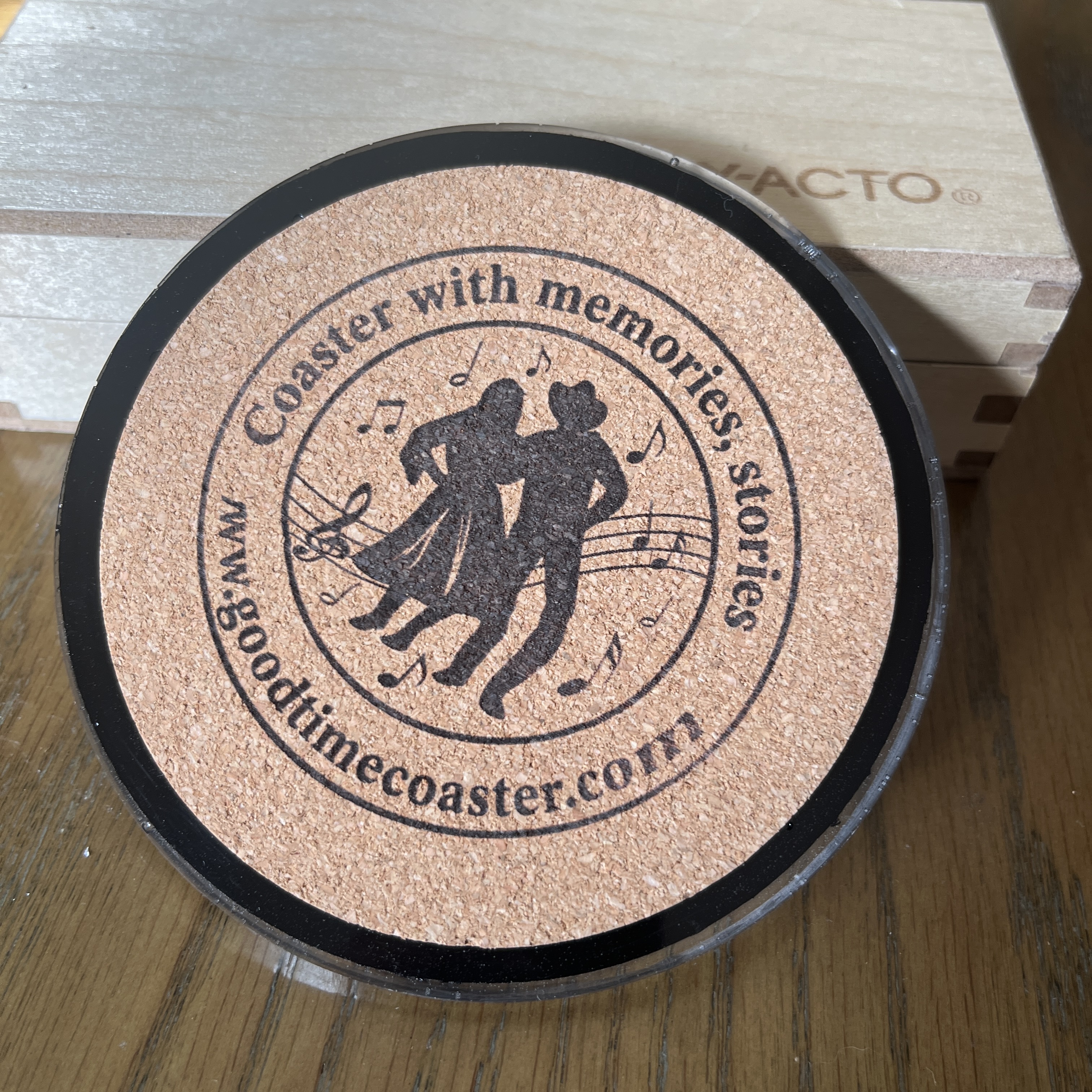 Handmade Vintage Vinyl Record Label Resin Coaster - Kings of Bluegrass — image 3