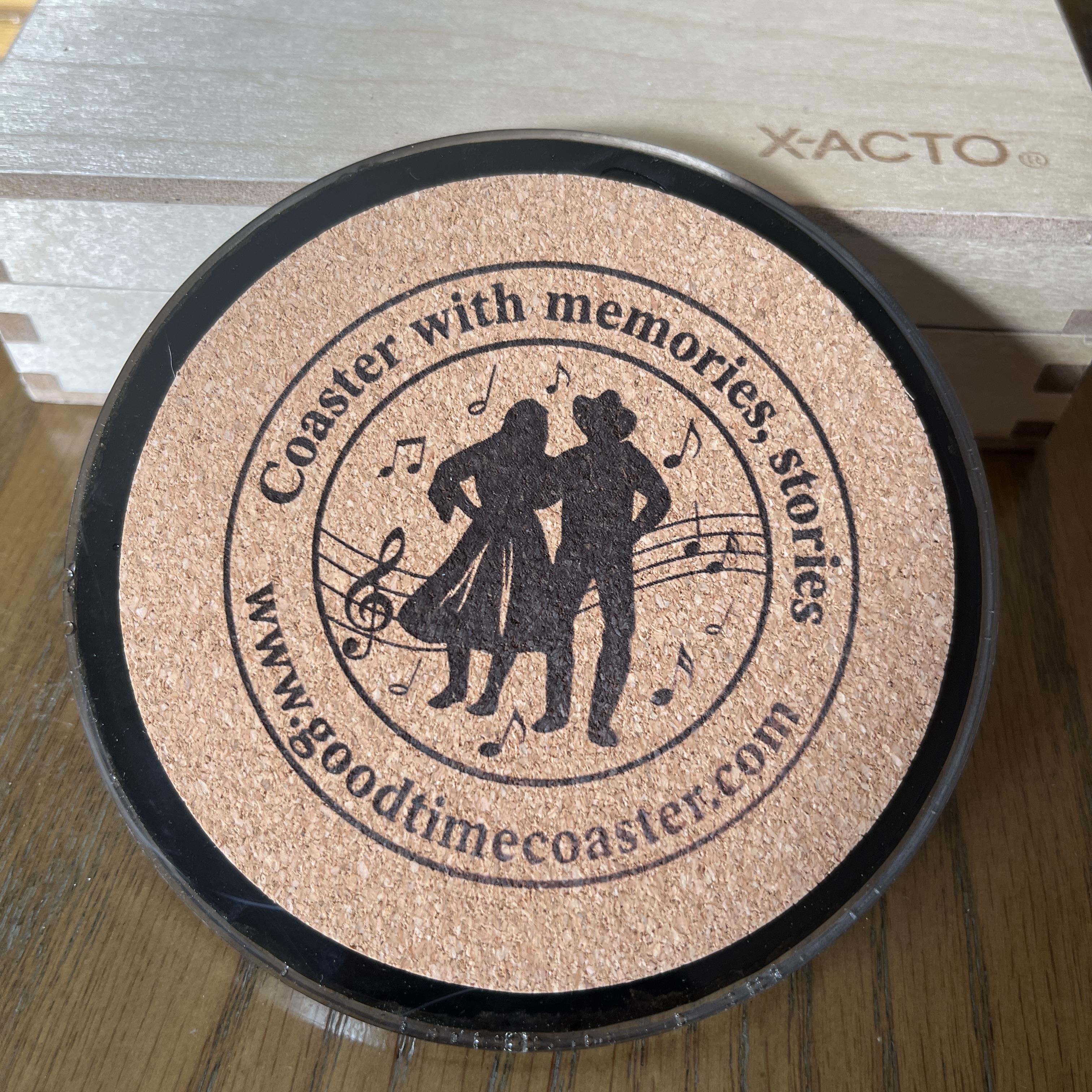 Handmade Vintage Vinyl Record Label Resin Coaster — image 3