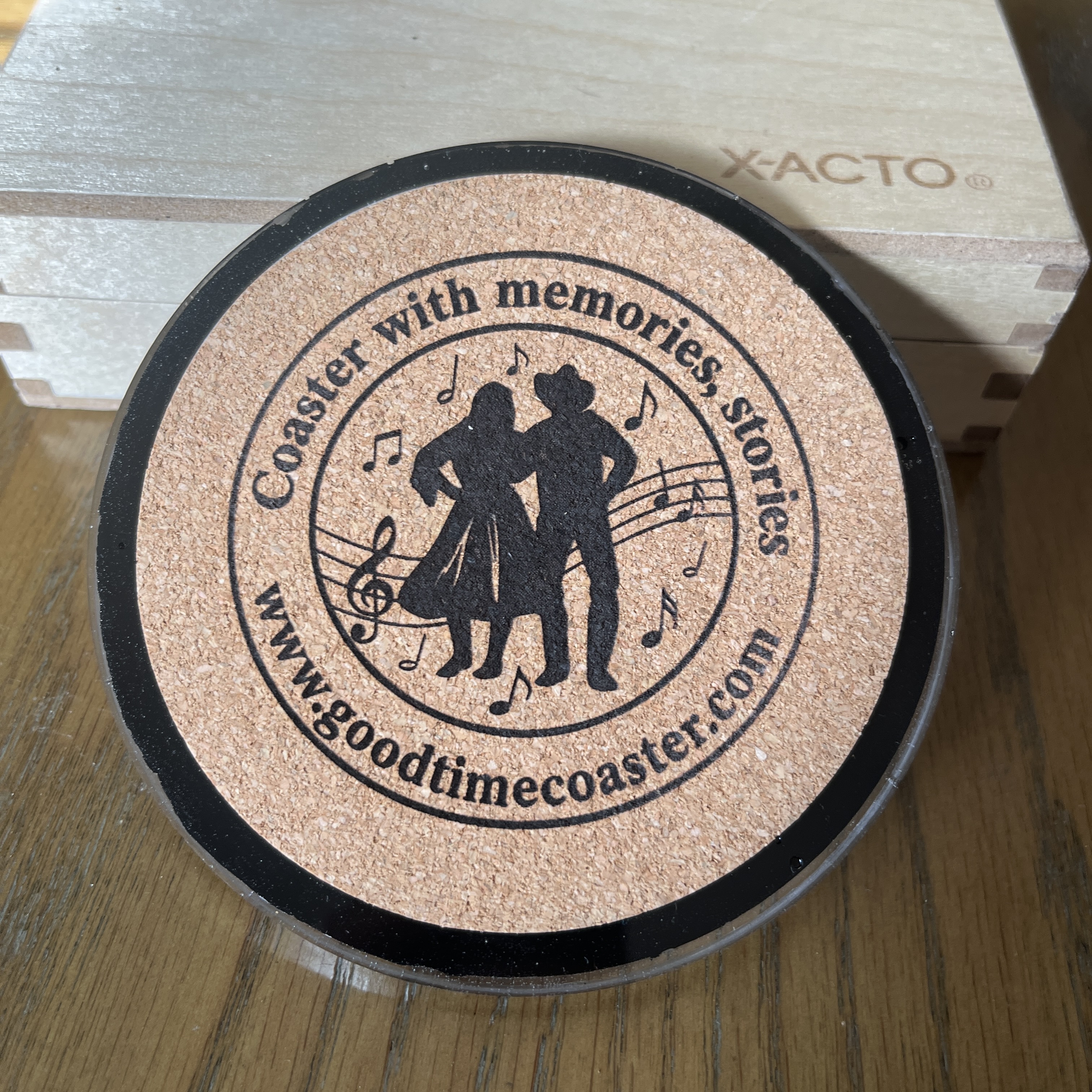 Handmade Vintage Vinyl Record Label Resin Coaster - Leo Sayer — image 3