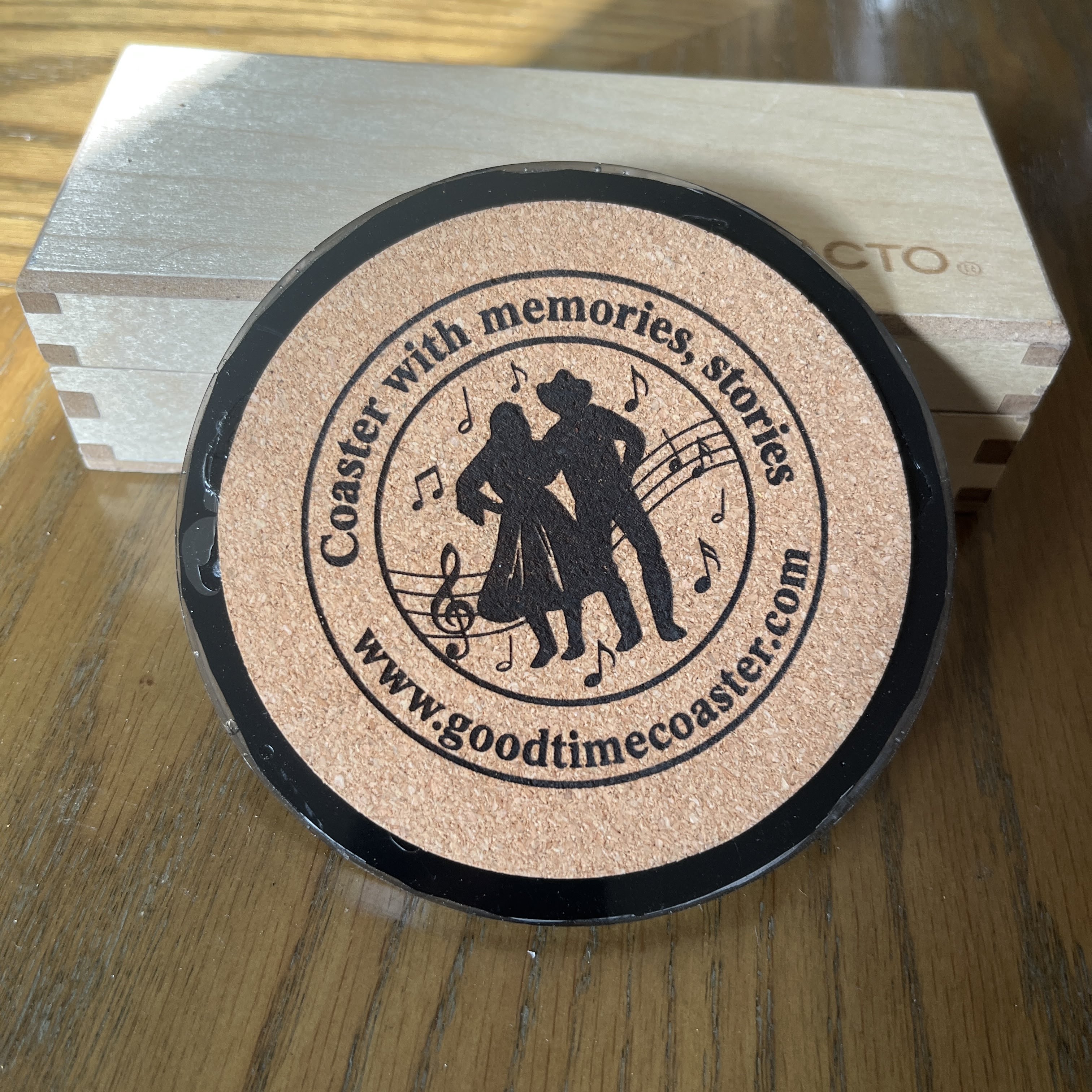 Handmade Vintage Vinyl Record Label Resin Coaster - Webb Pierce — image 3