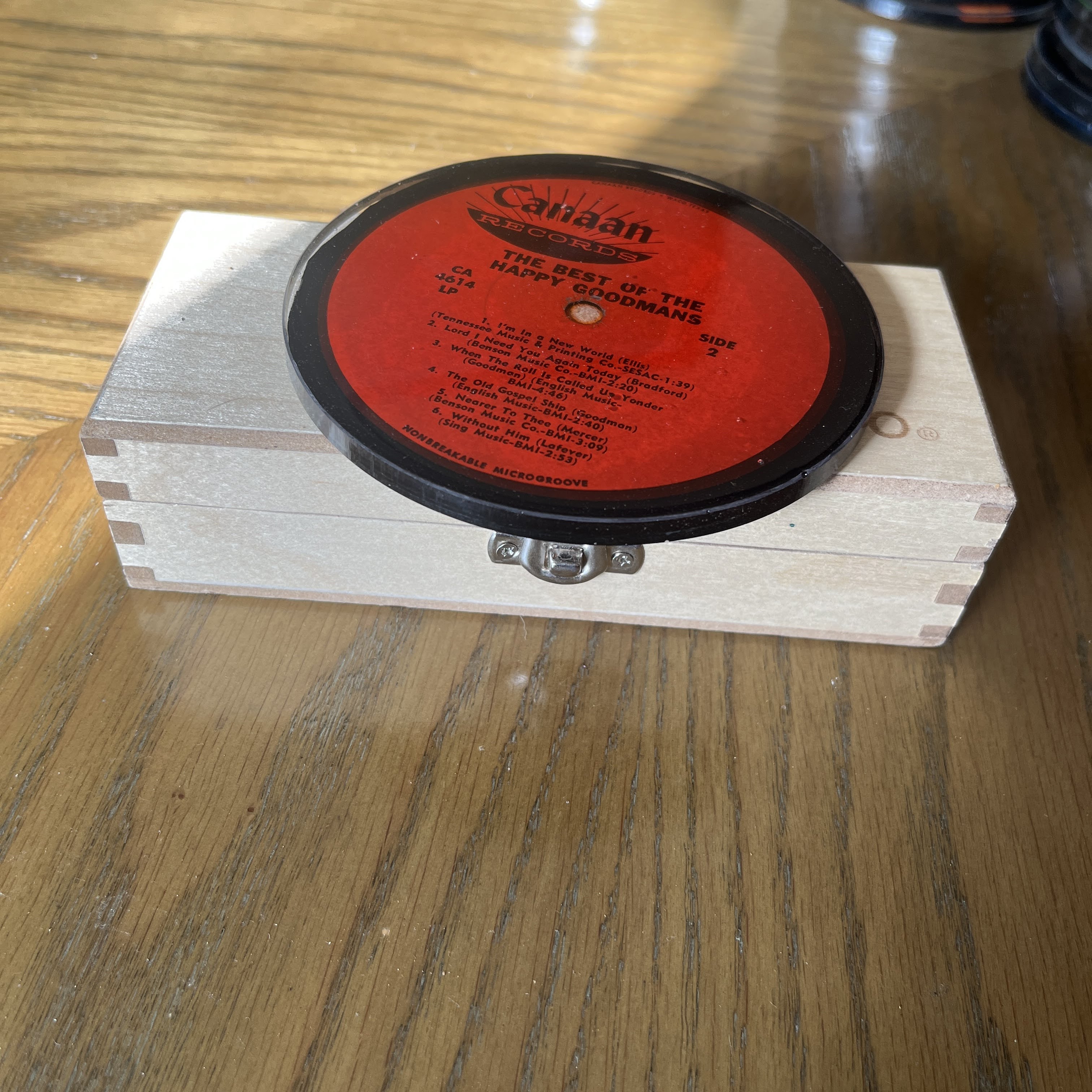 Handmade Vintage Vinyl Record Label Resin Coaster - The Happy Goodmans — image 2