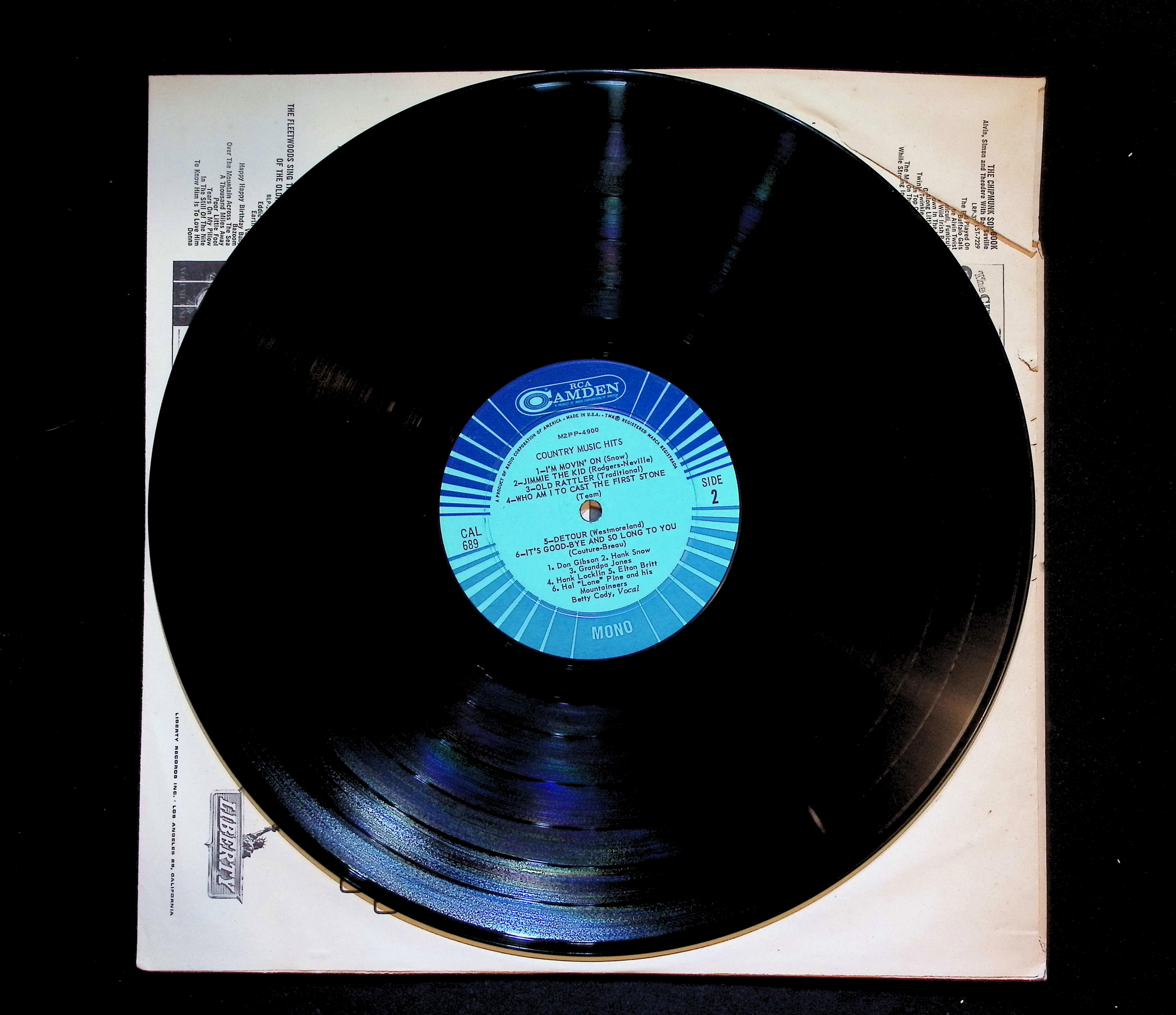 Various Artists Country Music Hits 1962 CAL-689 Country LP — image 4