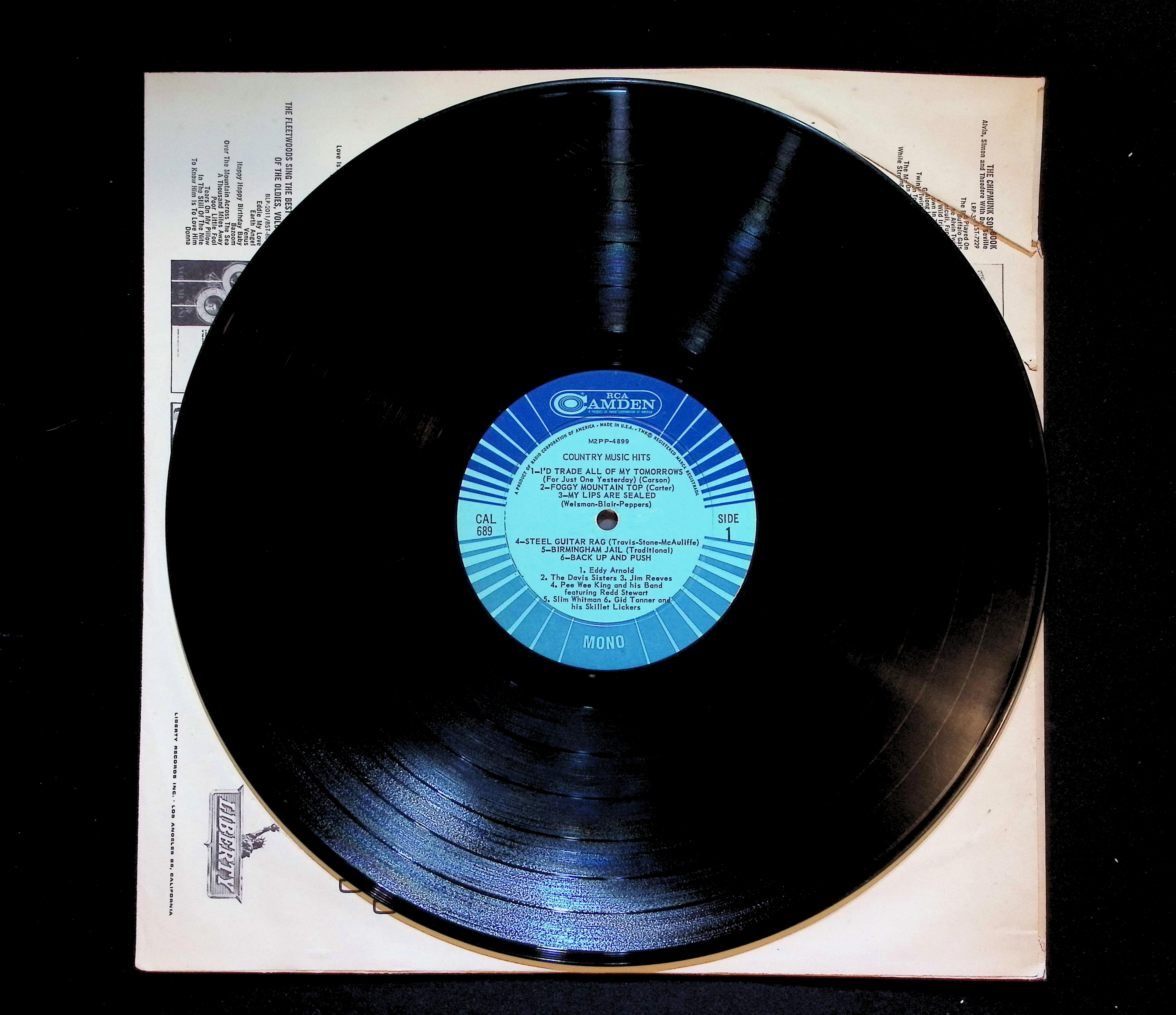 Various Artists Country Music Hits 1962 CAL-689 Country LP — image 5