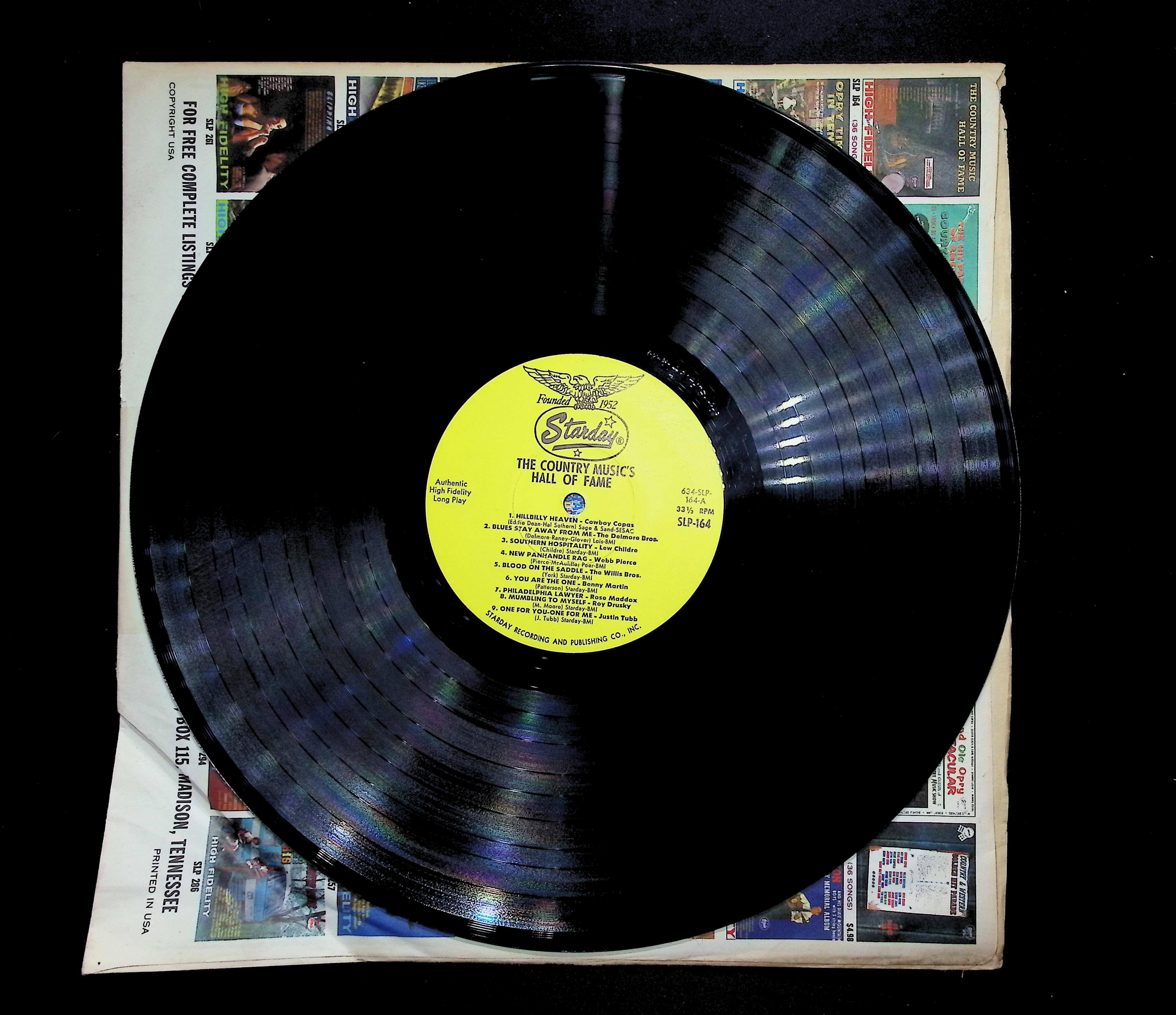 Various Artists The Country Music’s Hall Of Fame 1962 Starday SLP-164 LP — image 5