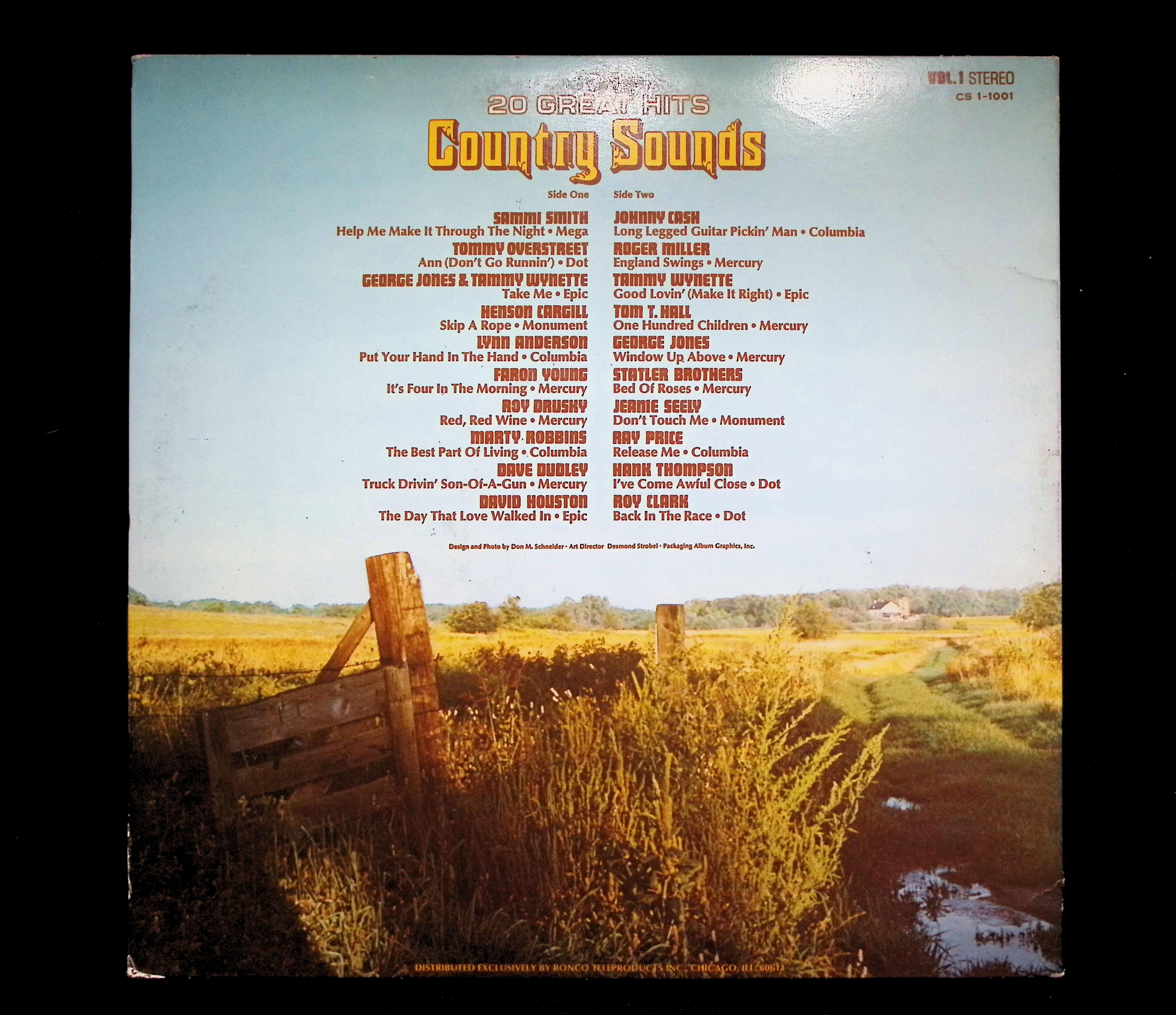 Various Artists 20 Great Hits Country Sounds Vol. 1 1979 CSP C-10847 LP — image 2