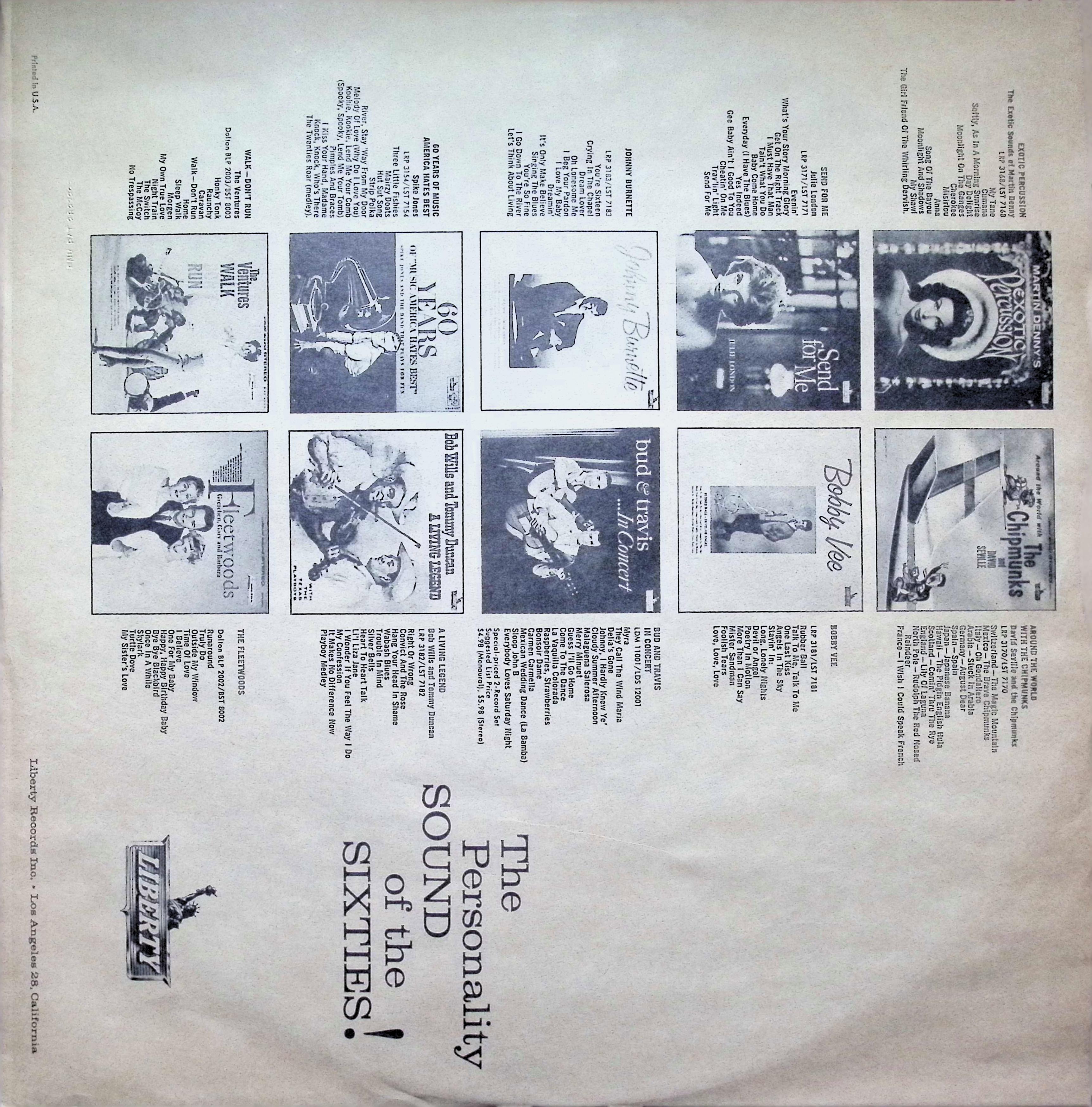 Various Artists The Original Hits Past 1963 Liberty LRP-3178 Rock & Roll LP — image 3