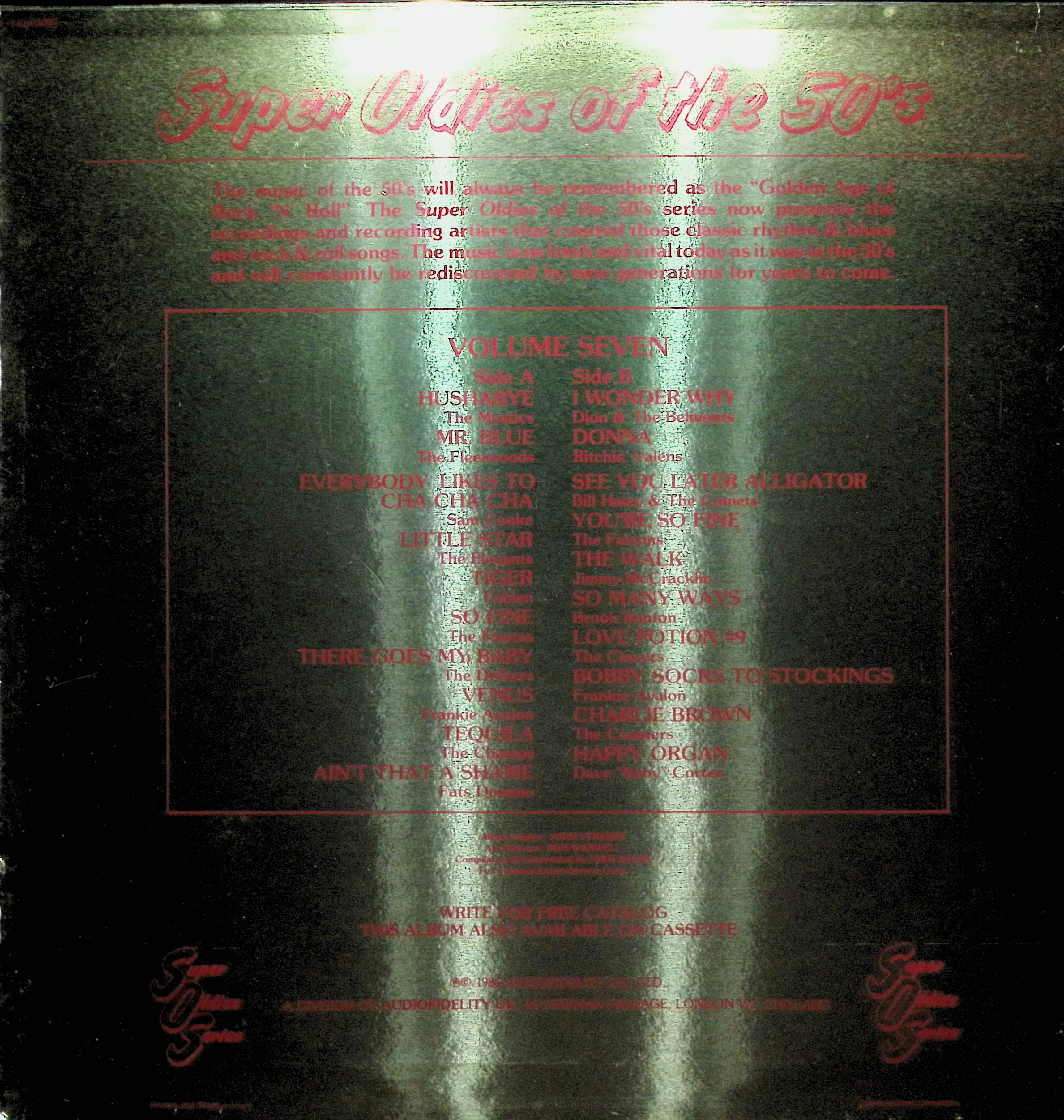 Various Artists Super Oldies Of The 50s Vol 7 1984 K-Tel SOS-5007 LP — image 2