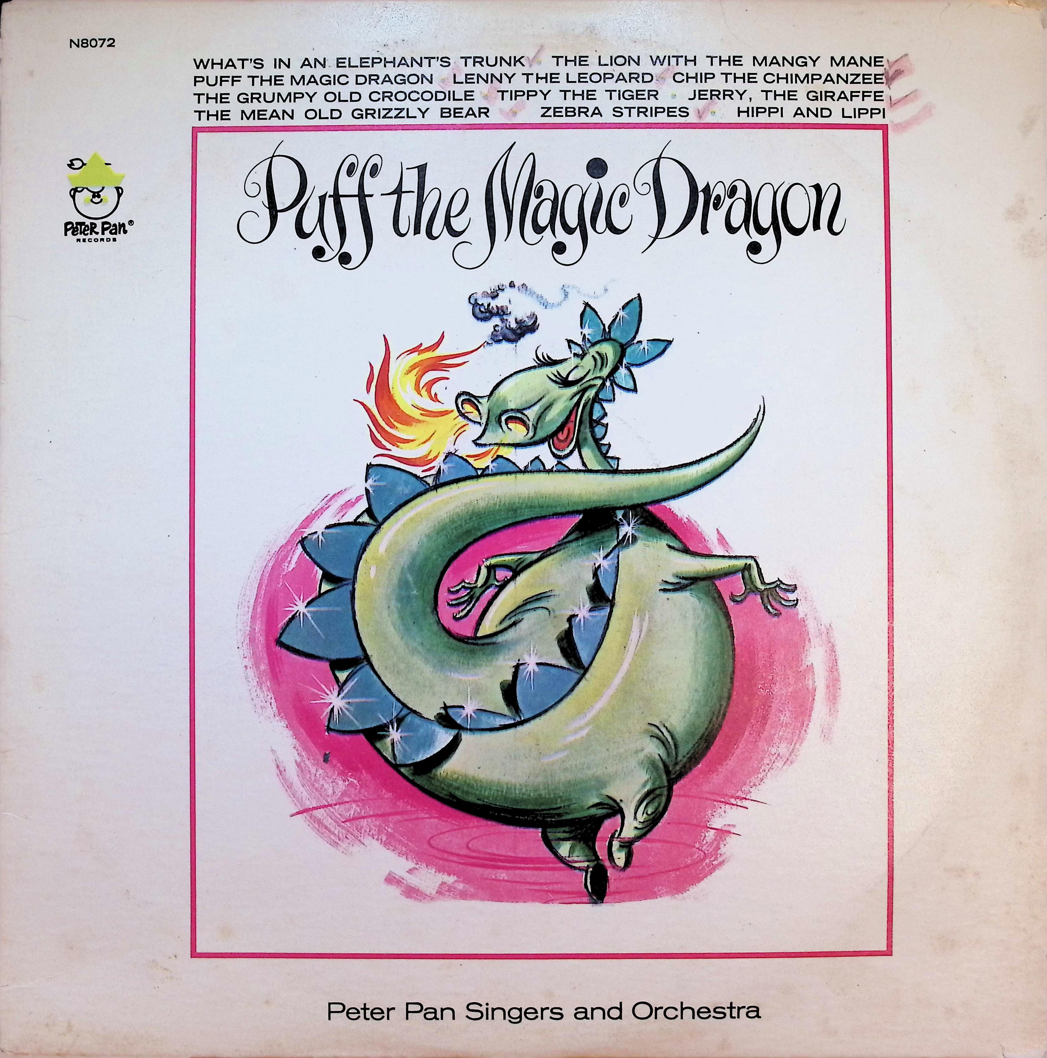 Peter Pan Singers Puff the Magic Dragon 8072 Childrens LP