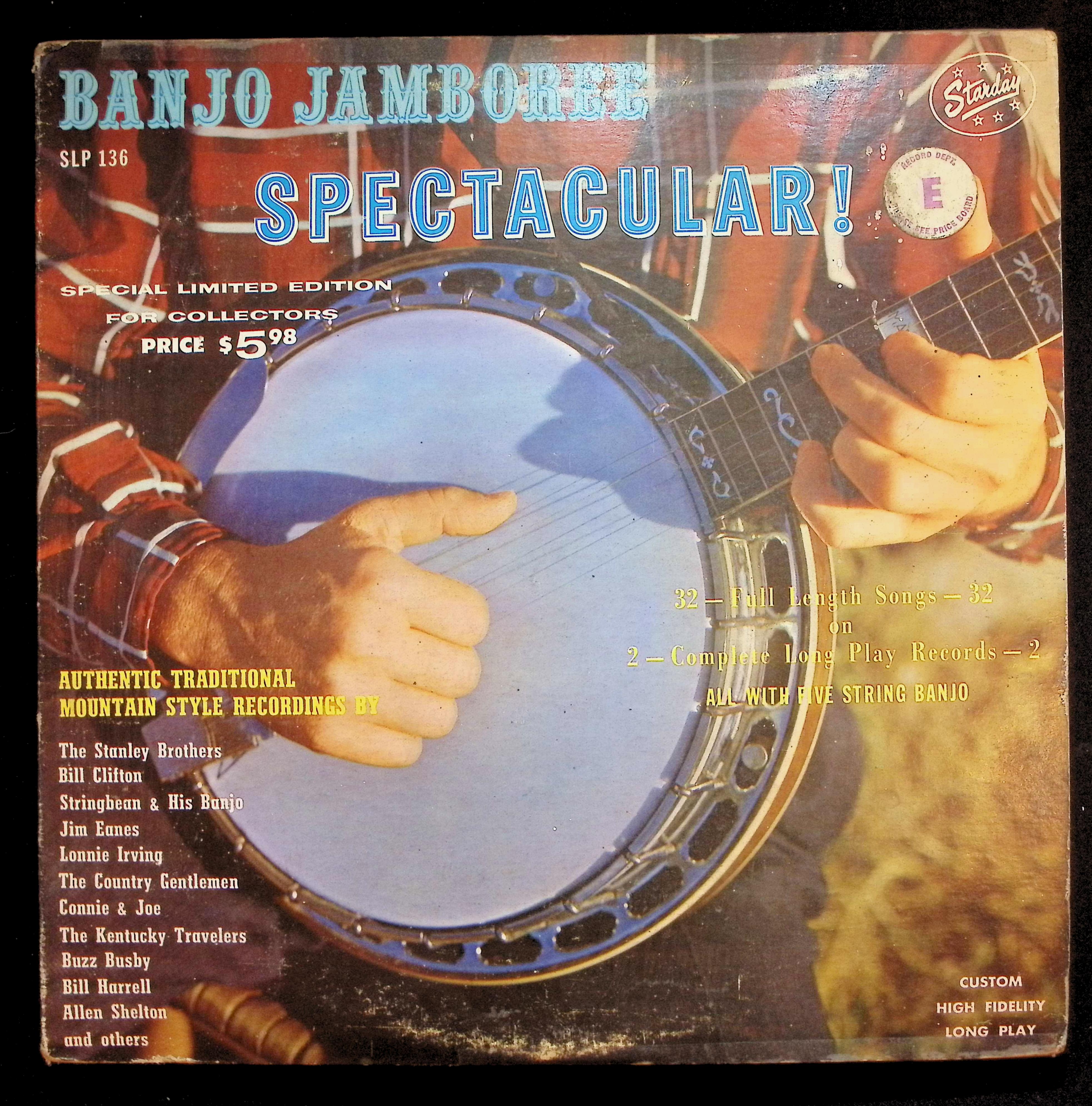 Various Artists Banjo Jamboree Spectacular 1961 SLP-136 Bluegrass LP