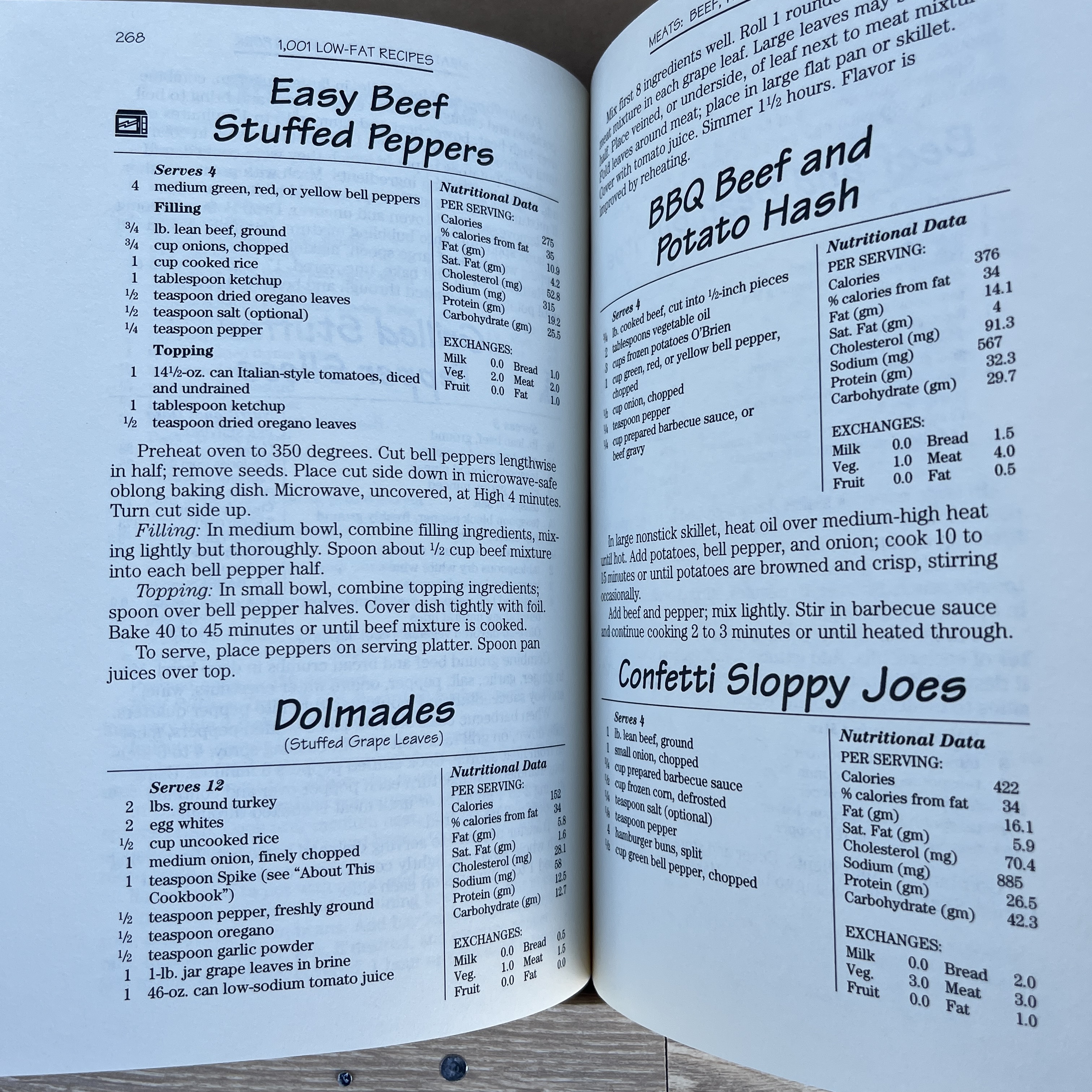 1001 Low Fat Recipes by Sue Spitler (1995) — image 2
