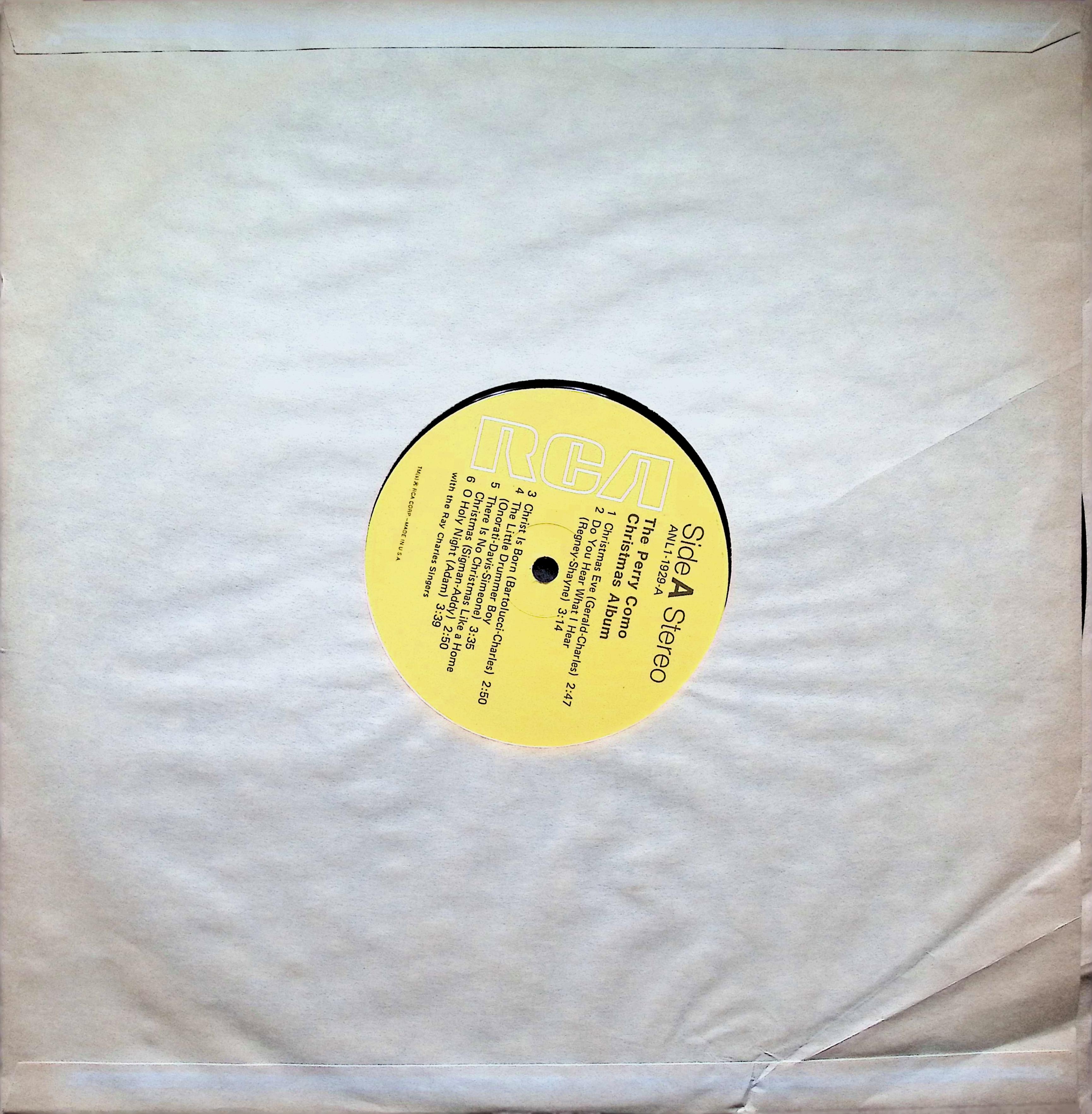 Perry Como The Perry Como Christmas Album LP 1976 — image 5