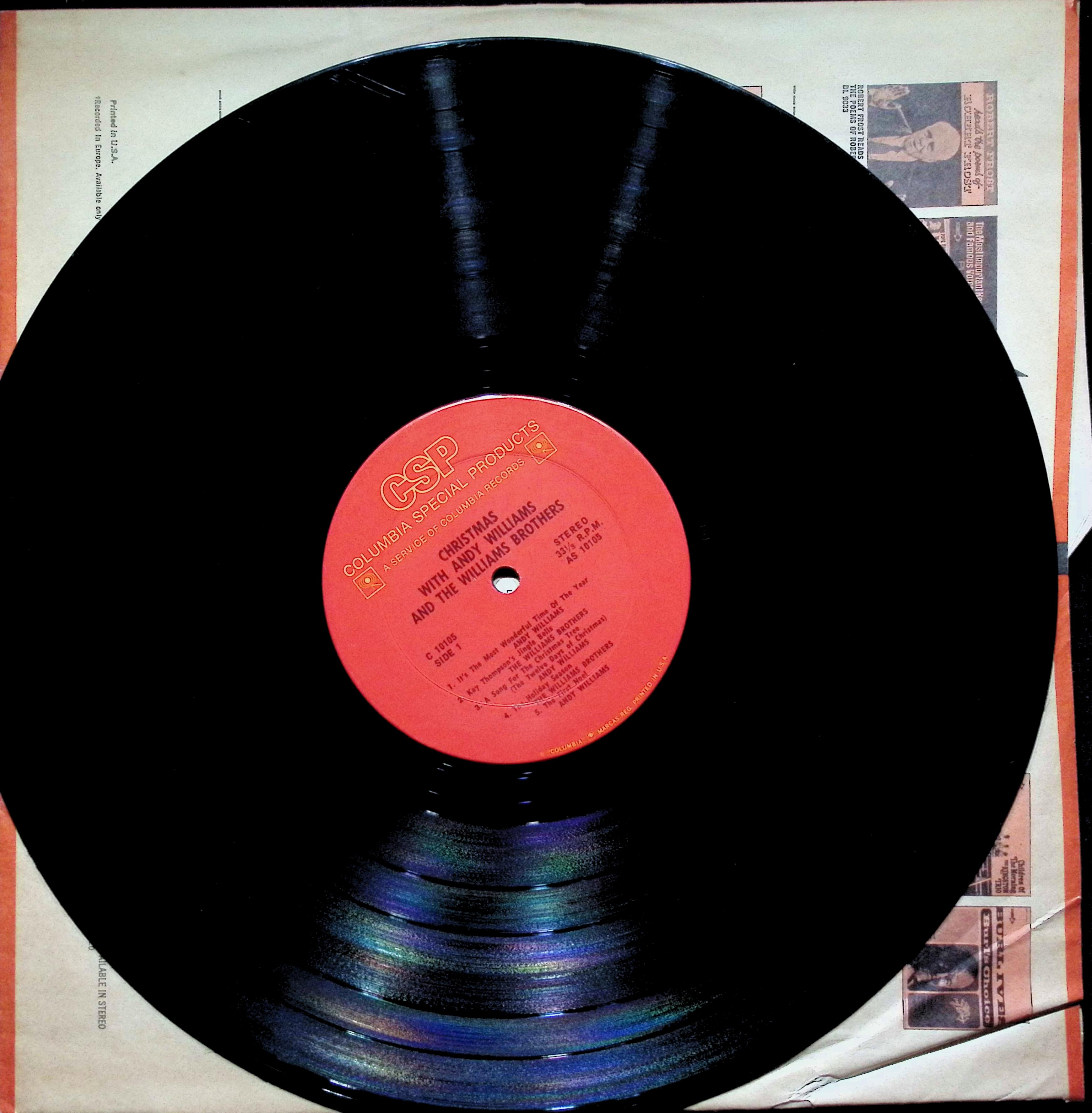 Christmas The Williams Brothers LP 1971 — image 3