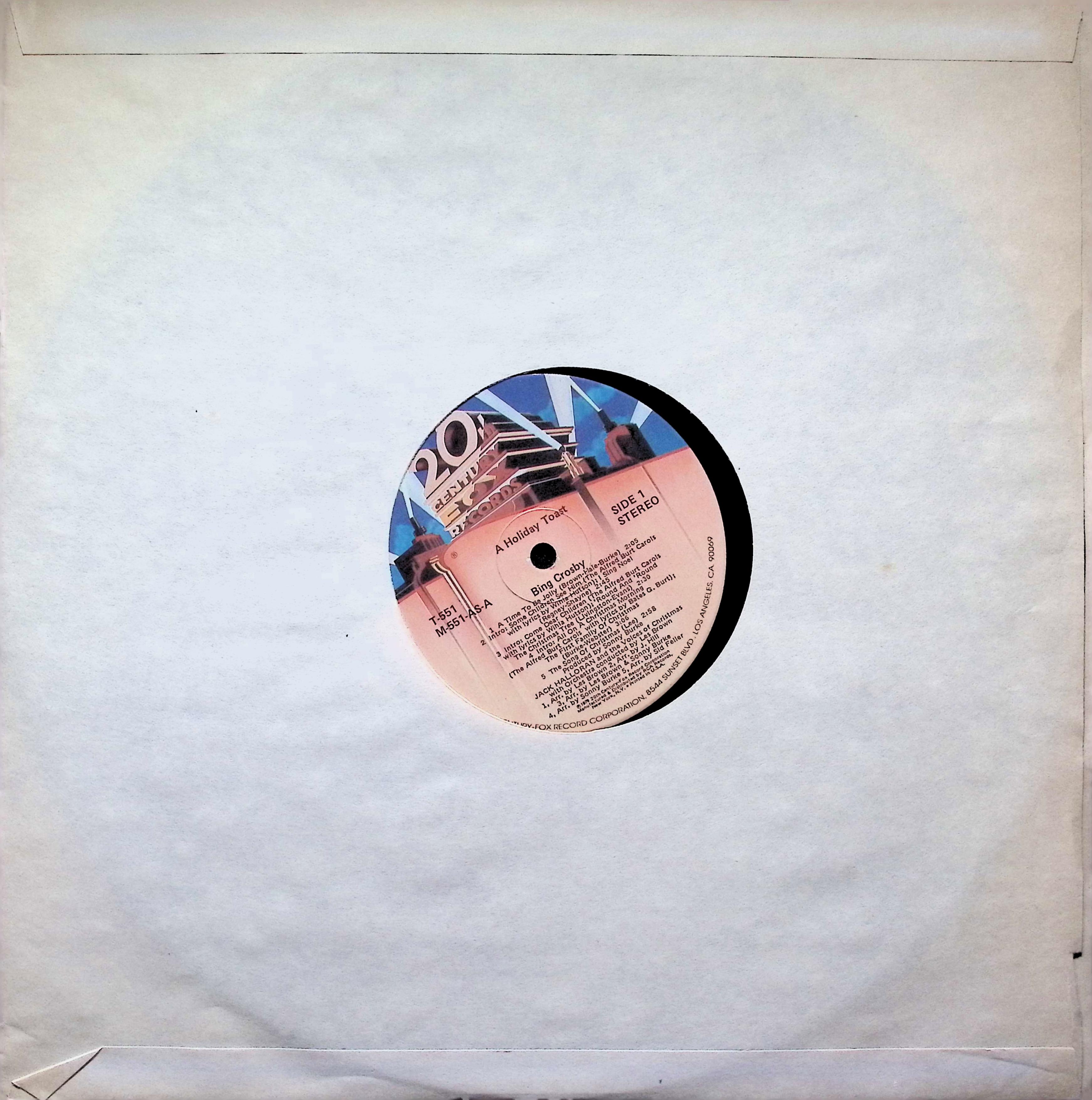 Bing Crosby - A Holiday Toast LP - 1977 Christmas Pop Holiday — image 5