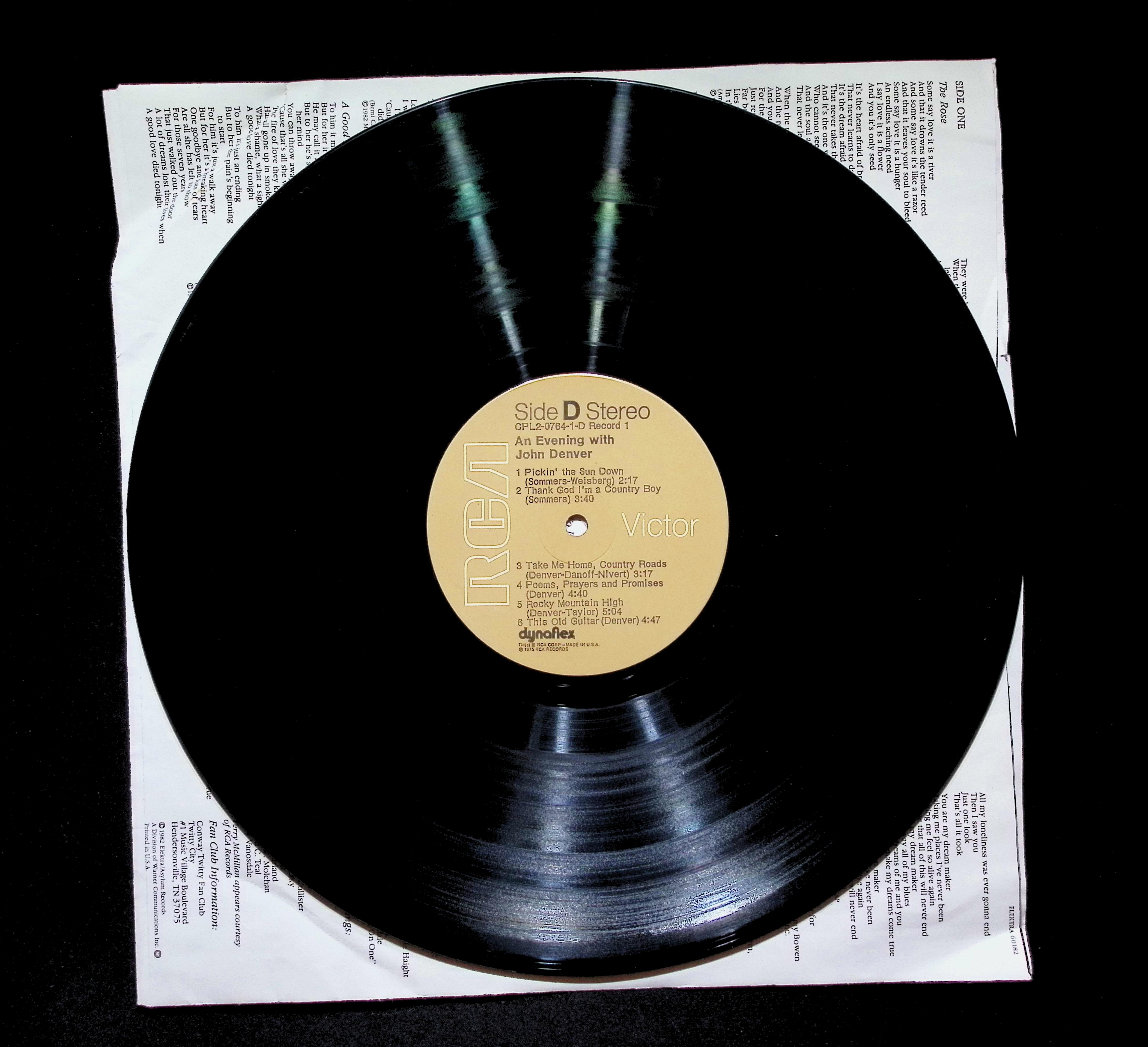 John Denver RCA Victor Label - Decorative Craft Material — image 4