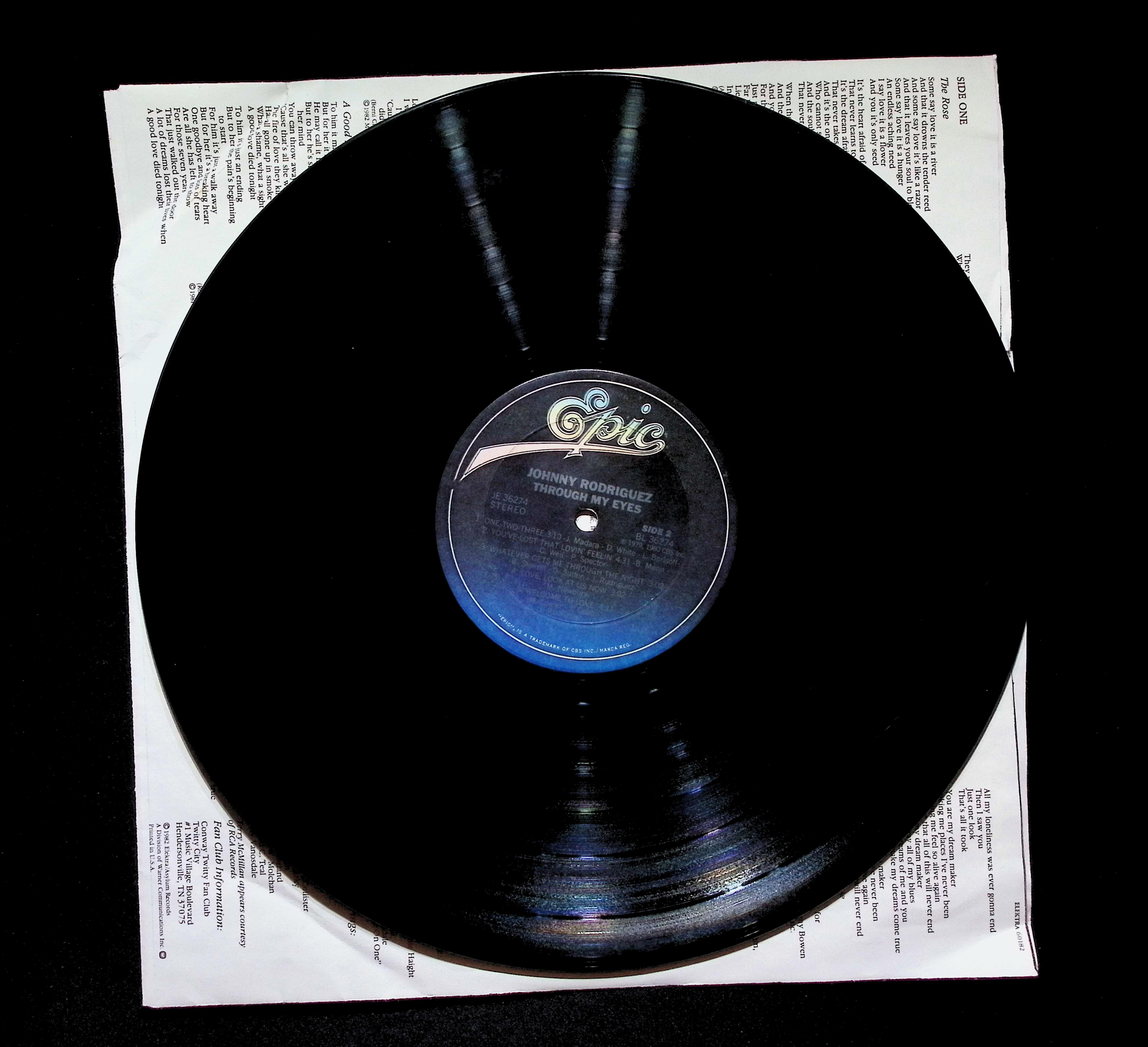 Vintage Johnny Rodriguez Record Label - Craft Supply — image 4