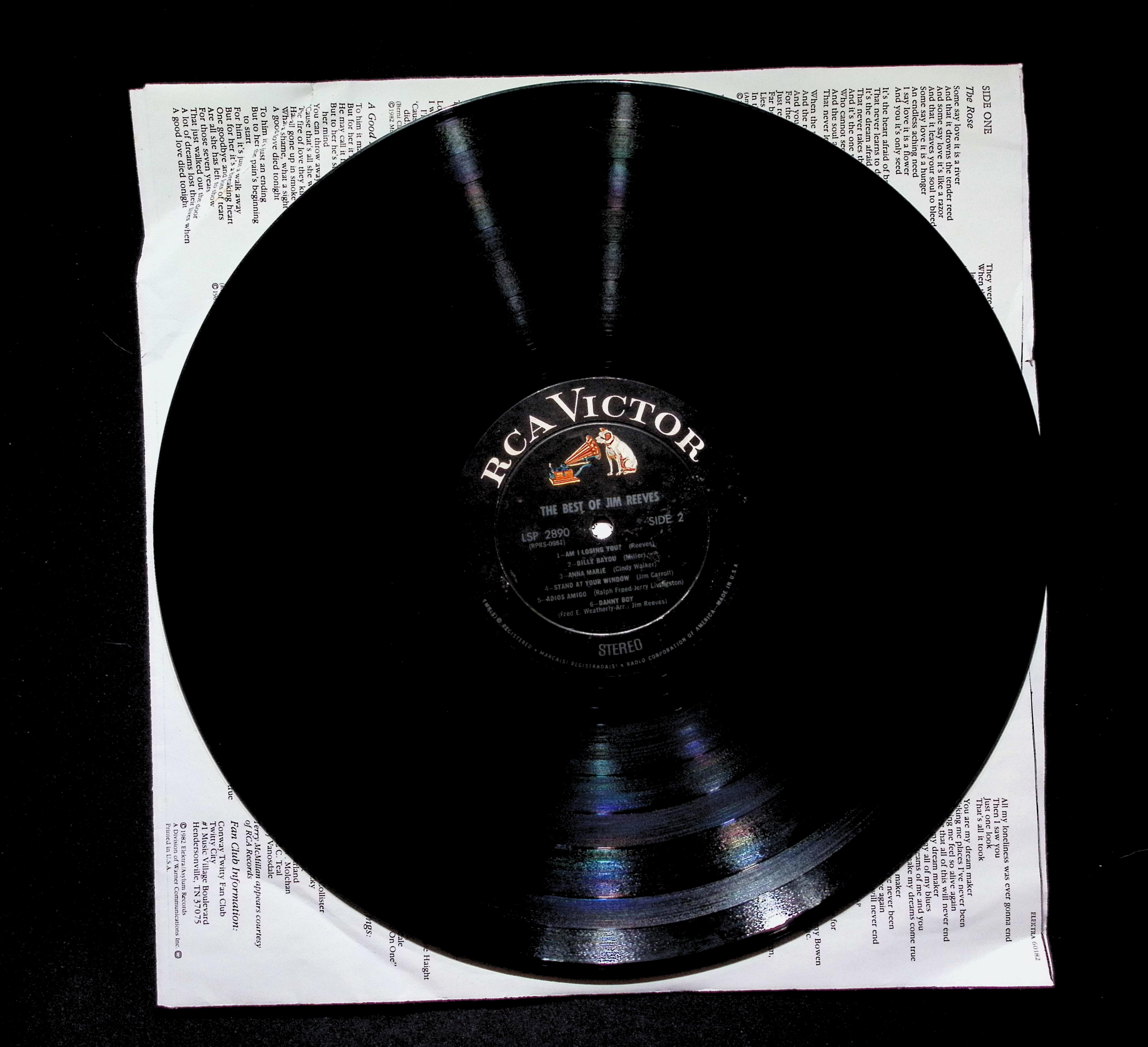 Jim Reeves Album Label - Decorative Craft Material — image 4