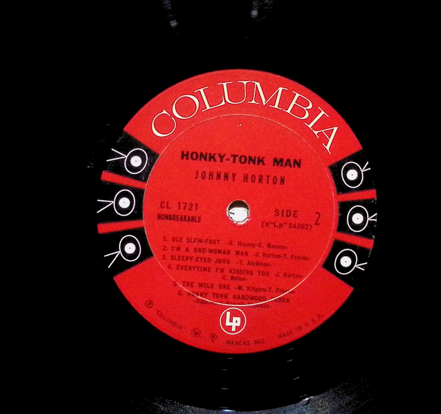 Columbia Label - Johnny Horton - Honky-Tonk Man - Craft Supply