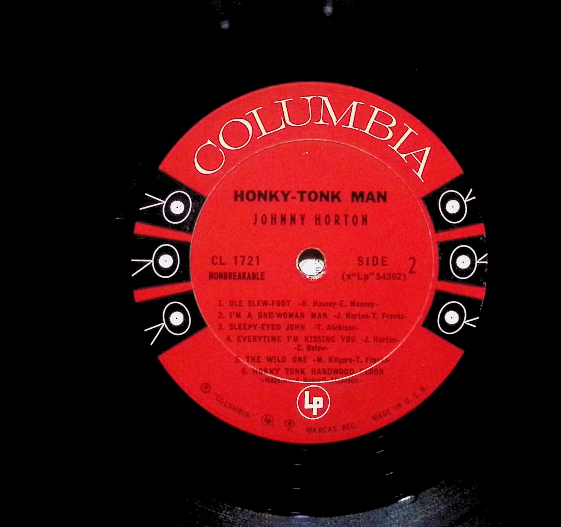 Columbia Label - Johnny Horton - Honky-Tonk Man - Craft Supply — image 3