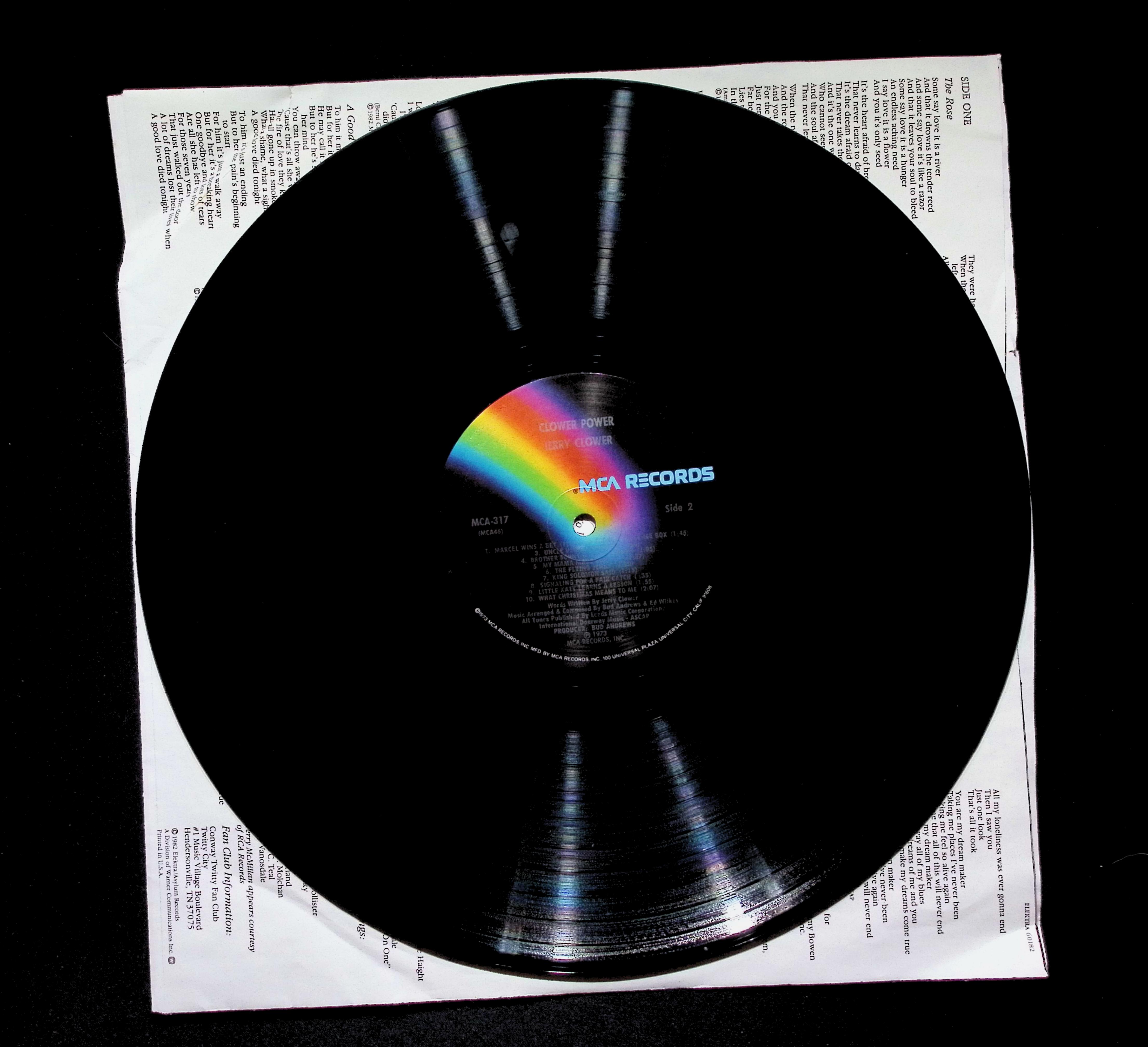 Vintage Vinyl Label - Jerry Clower 'Clower Power' Craft Supply — image 4