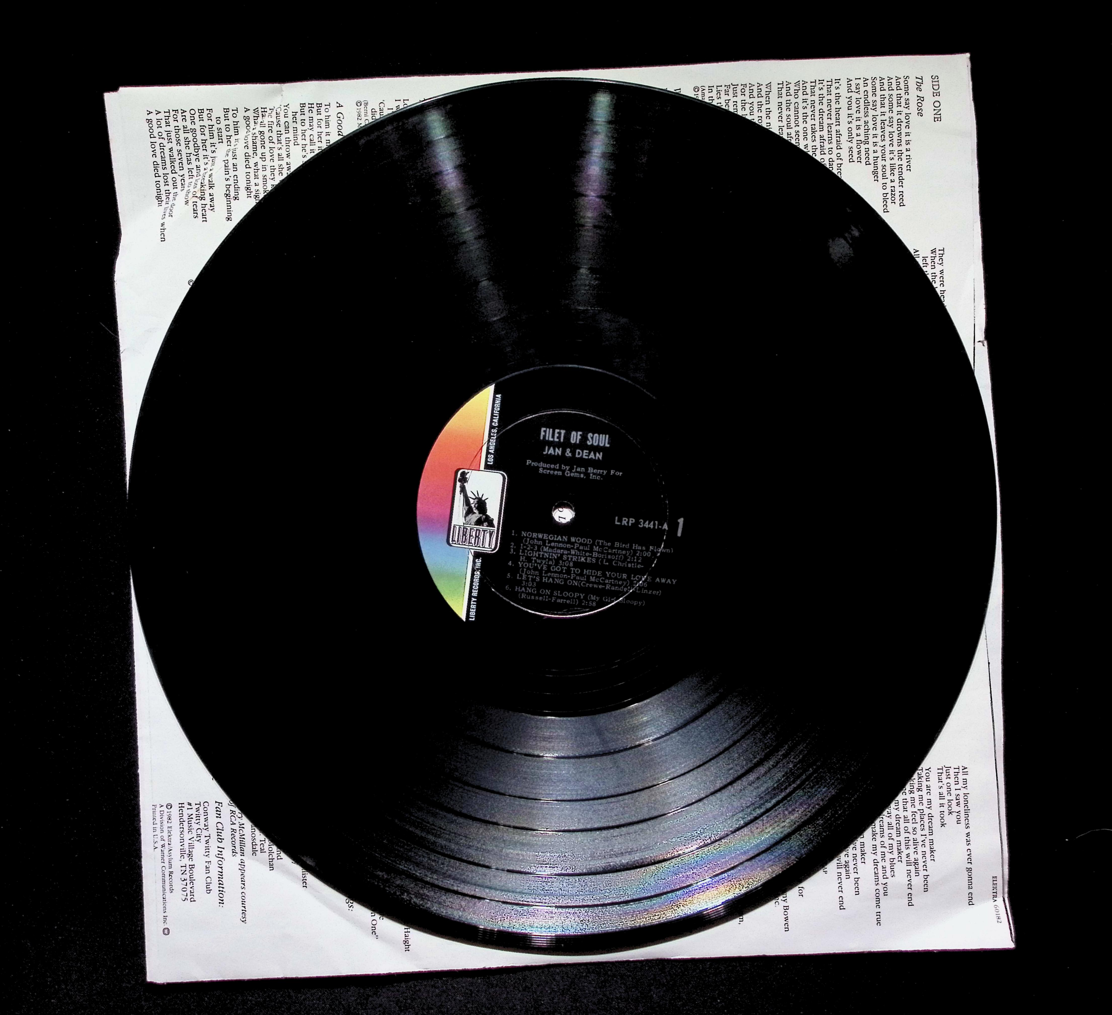 Jan & Dean 'Filet of Soul' Record Label - Craft Supply — image 4