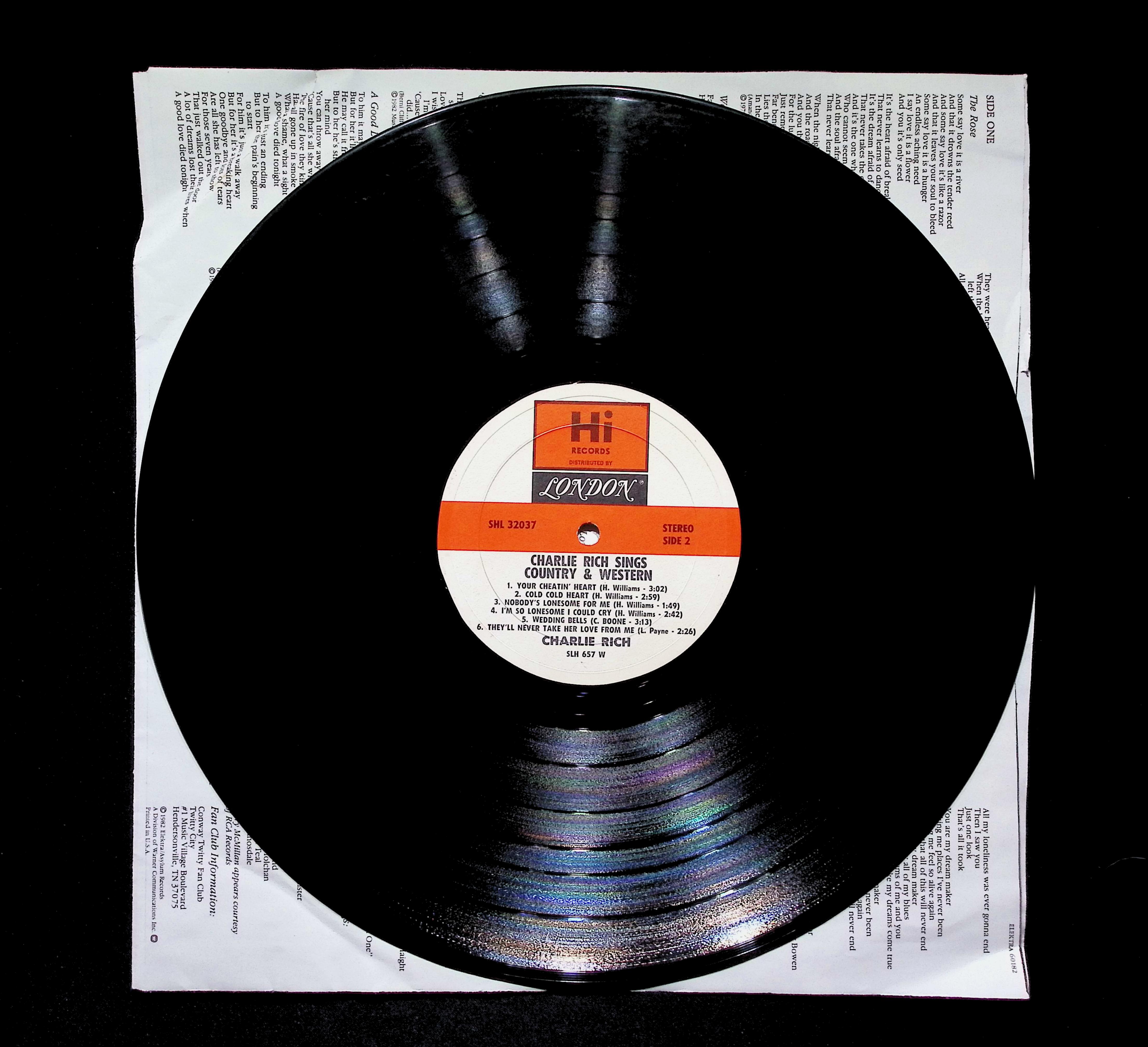 Charlie Rich Record Label - Decorative Craft Material — image 4