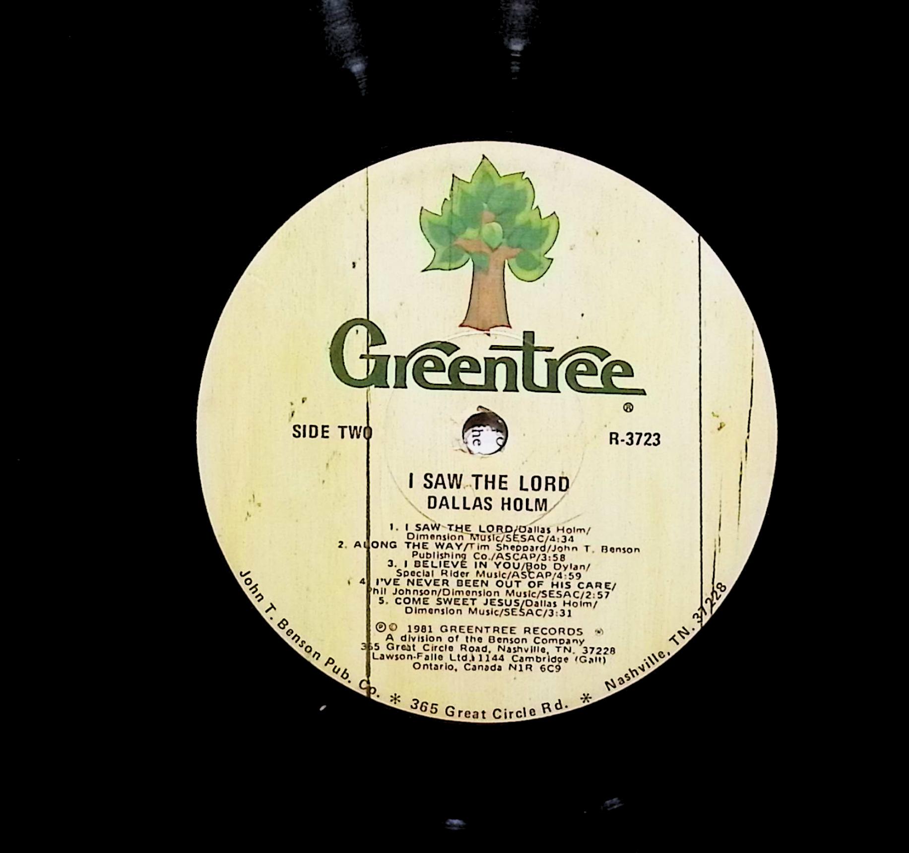 Greentree Records Label - Dallas Holm - Decorative Craft Material
