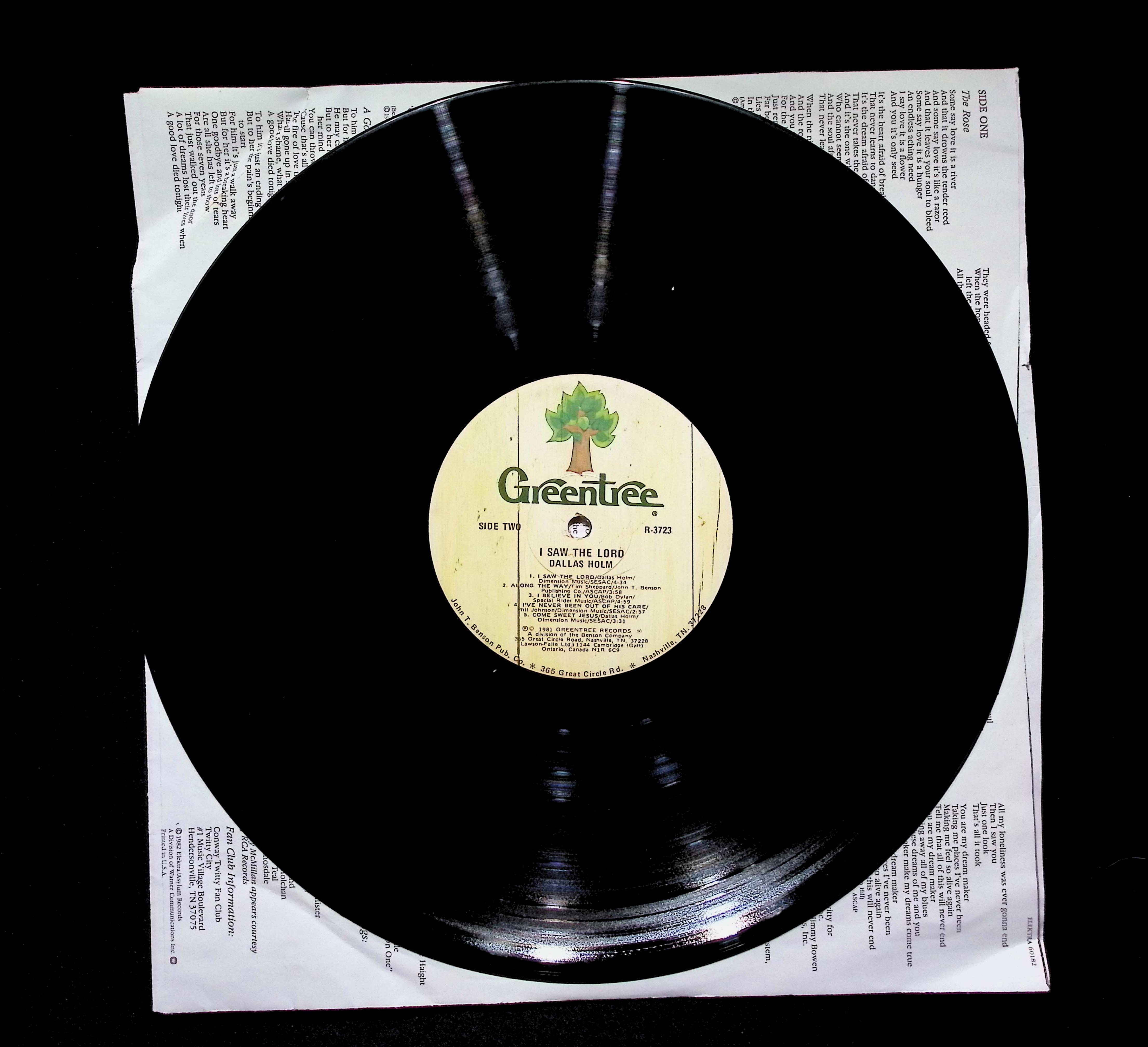 Greentree Records Label - Dallas Holm - Decorative Craft Material — image 2