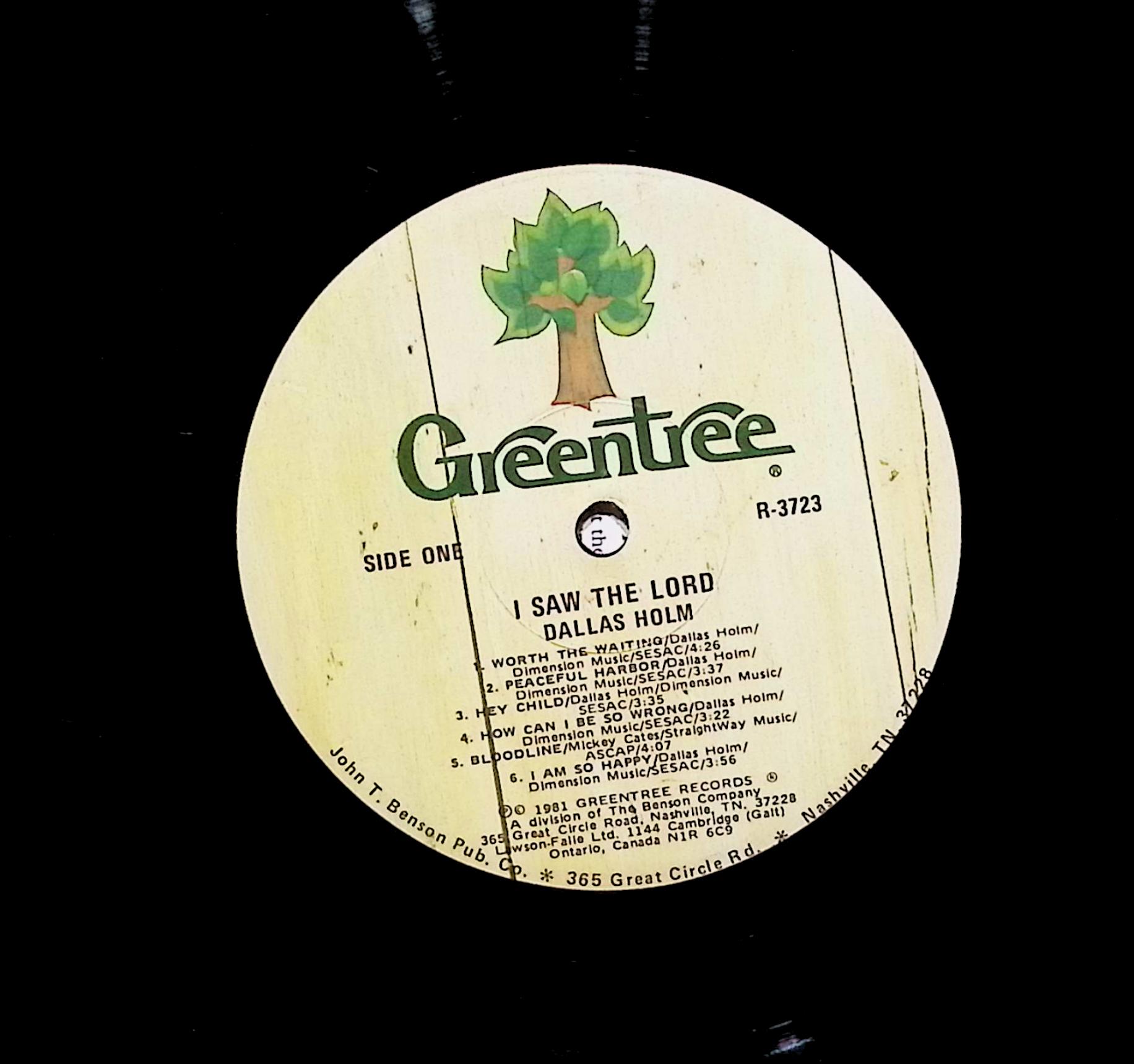 Greentree Records Label - Dallas Holm - Decorative Craft Material — image 3