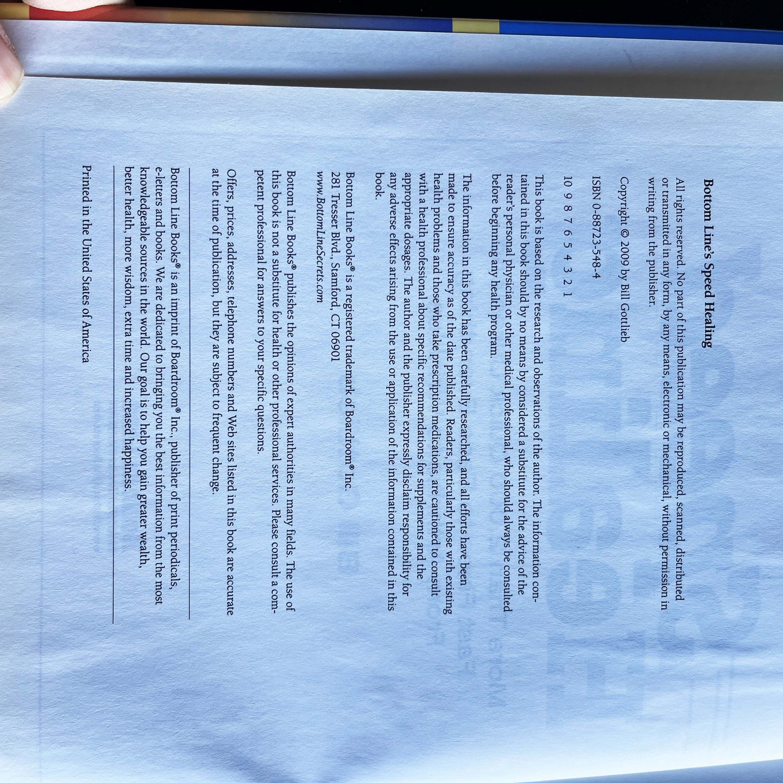 Bottom Line's Speed Healing — image 2