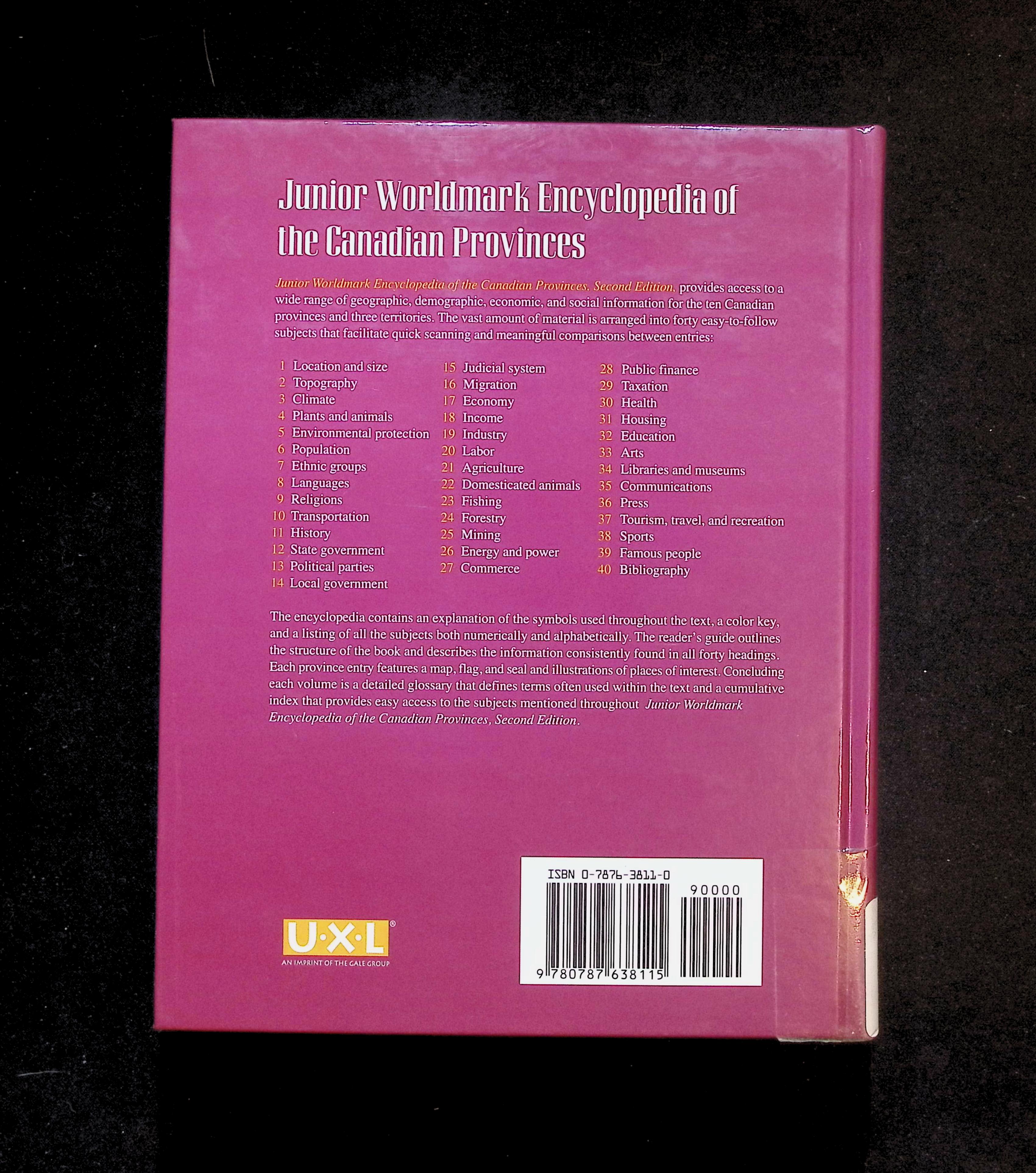 Junior Worldmark Encyclopedia of the Canadian Provinces Timothy L. Gall Histo... — image 2