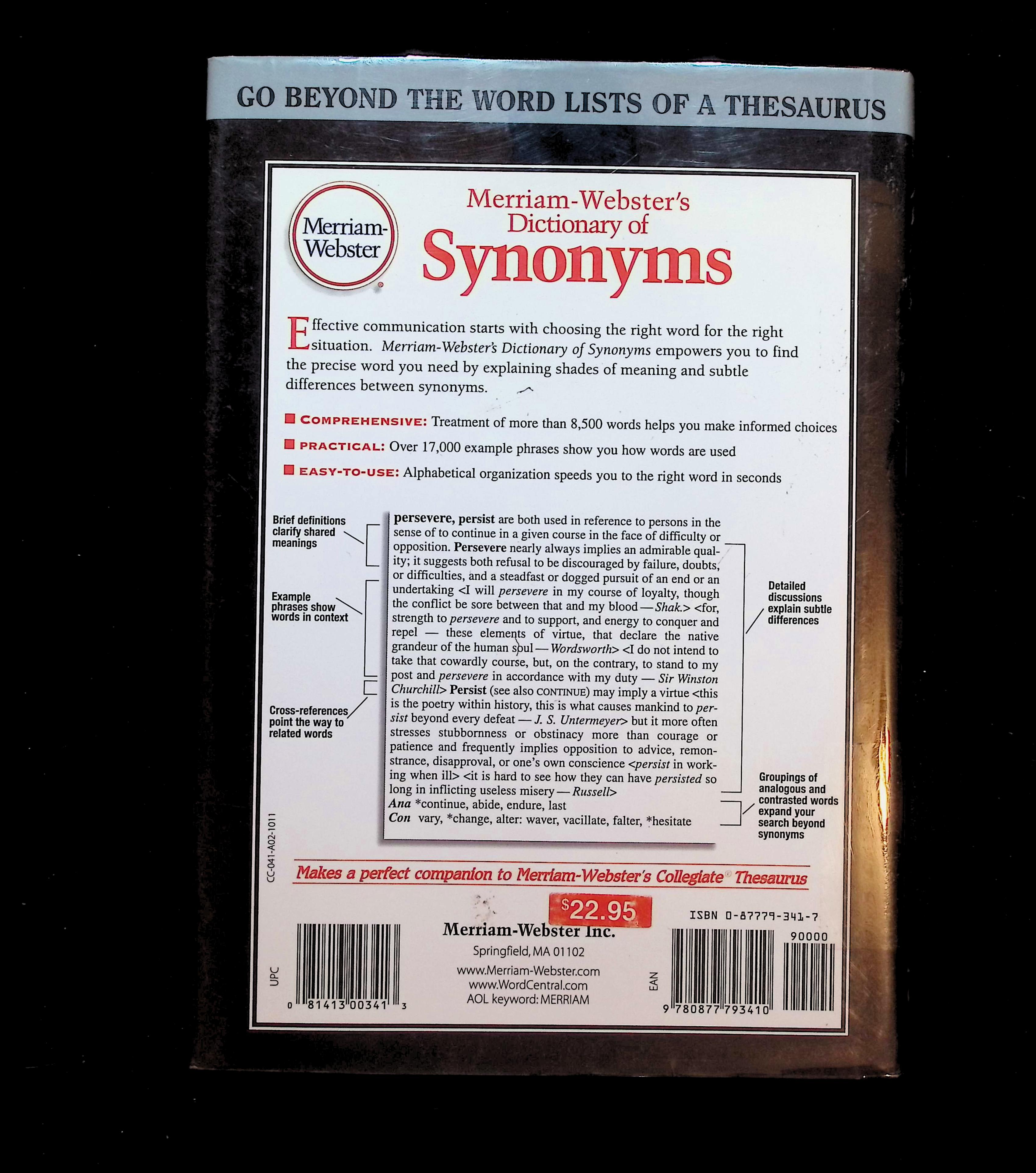 Merriam-Webster's Dictionary of Synonyms Merriam-Webster English & Literature... — image 2