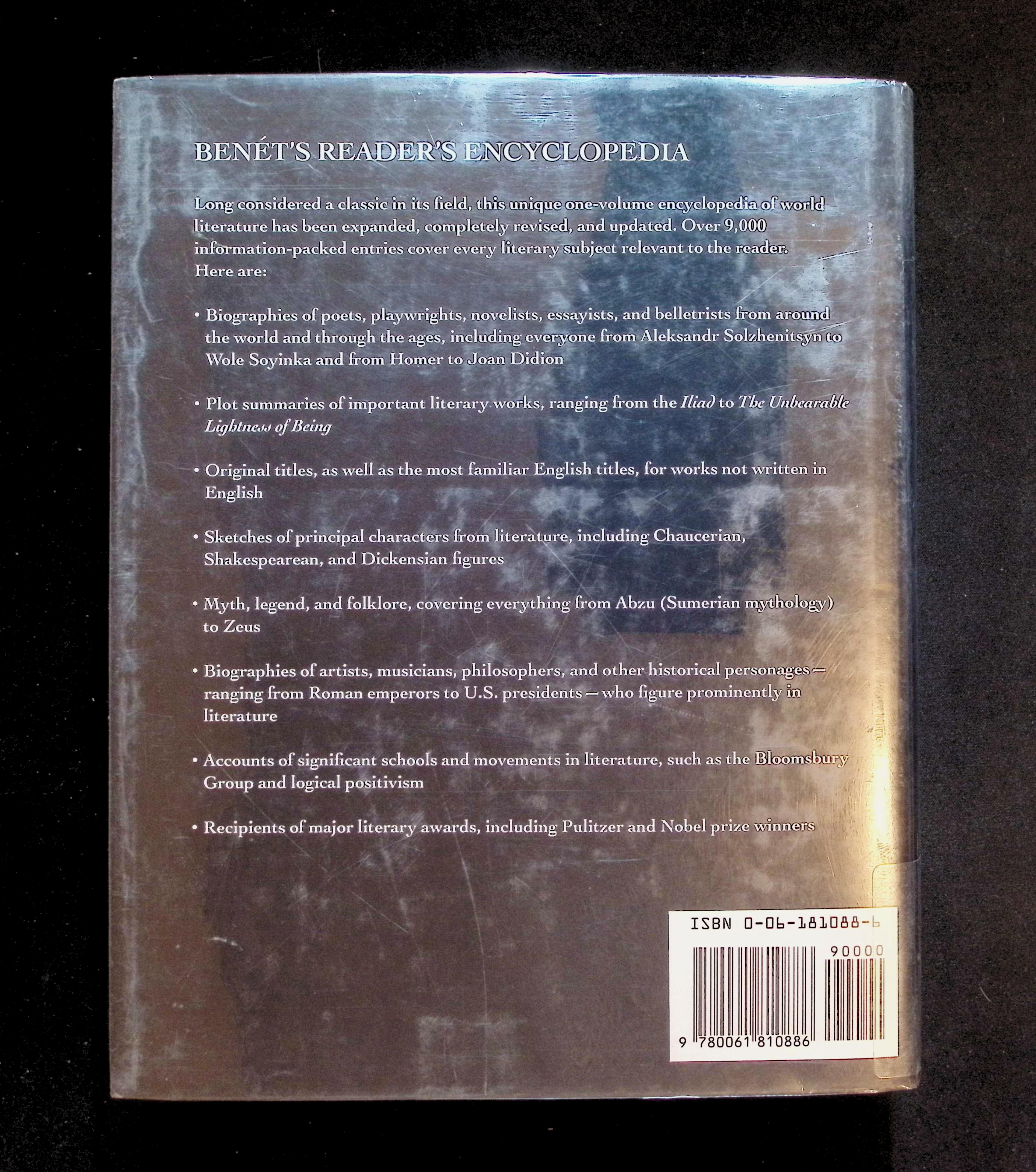 Benét's Reader's Encyclopedia Bruce Murphy English & Literature Book — image 2